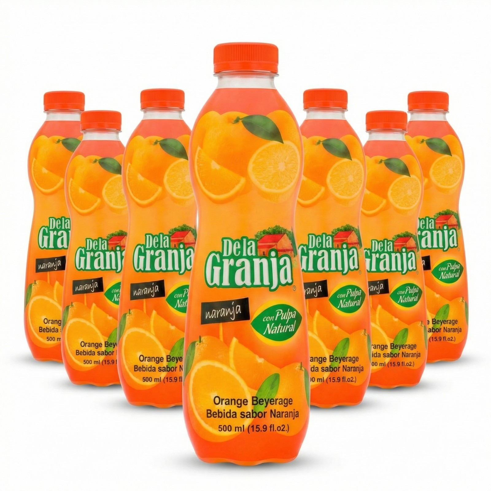 De La Granja Orange Juice Drink 12 Pack 500ml Natural Pulp Guatemala Imp