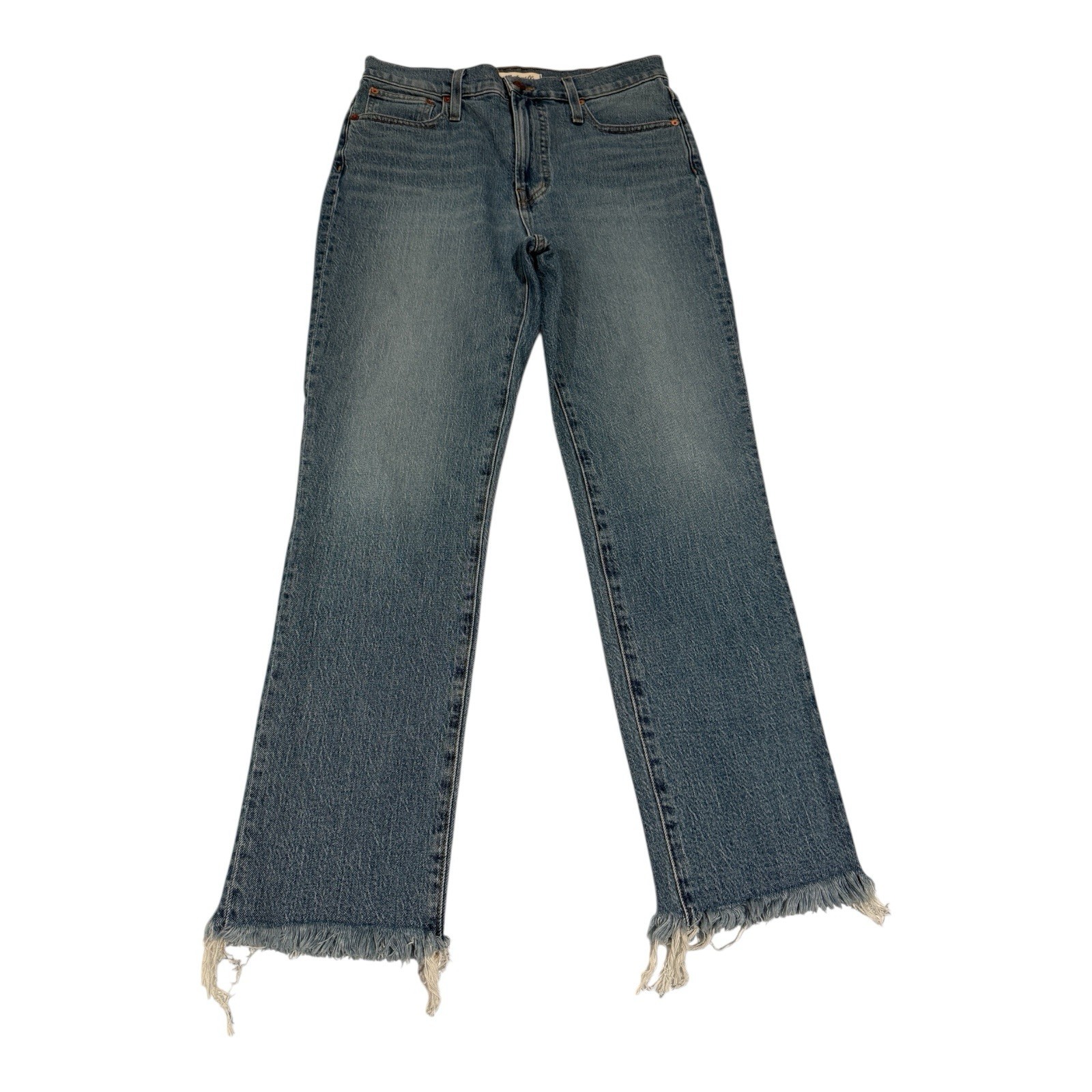 NWOT Madewell Women\'s The Perfect Vintage Jeans Blue Raw Hem Size 29