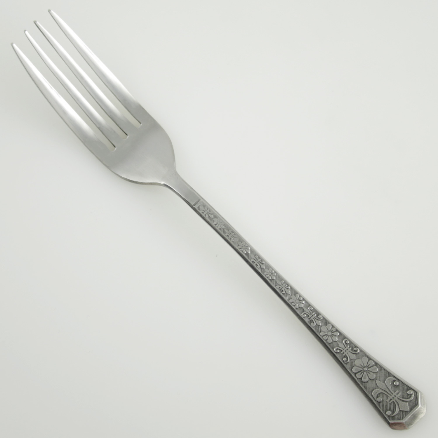 Interpur FLORENZ Stainless 8 Petal Black Textured Silverware CHOICE Flatware
