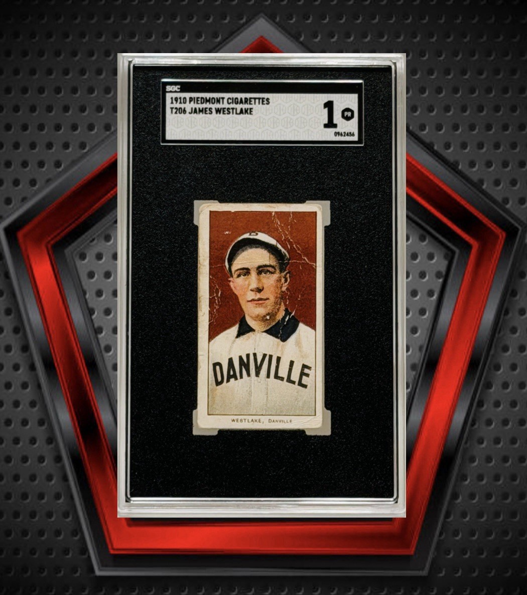 James Westlake *SGC 1* 1910 Piedmont Cigarettes Baseball Vintage T206 Danville James Westlake *SGC 1* 1910 Piedmont Cigarettes Baseball Vintage T206 Danville