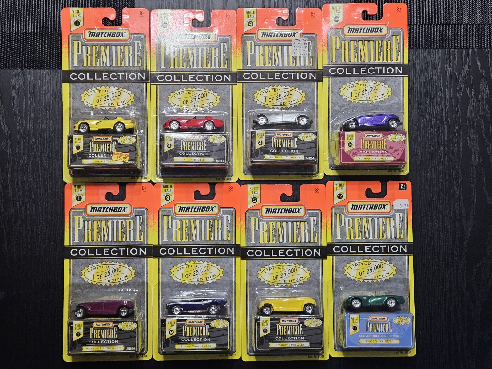 Matchbox Premiere Collection Lot of 8 1995, 1996, 1997 ALL BRAND NEW ALL SEALED