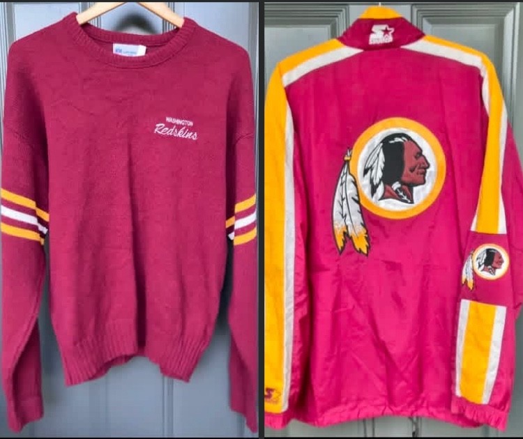 Vintage NFL Starter Jacket Cliff Engle Sweater Washington Redskins L-XL 80s-90s