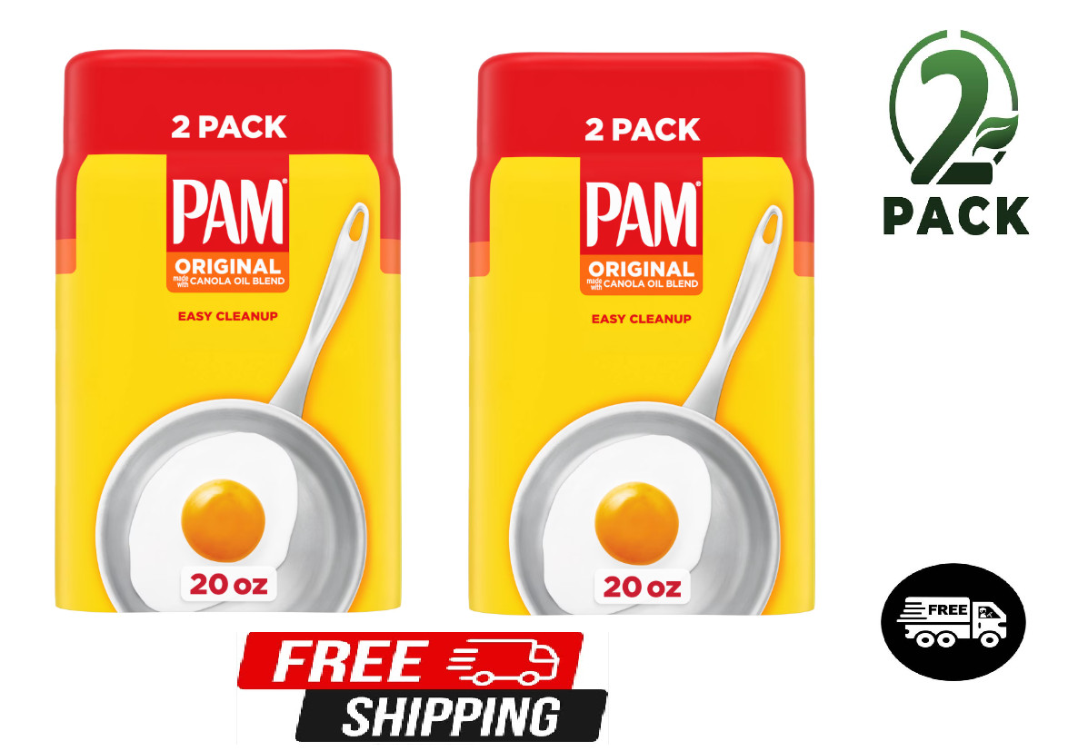 (4 Pack) PAM Original Cooking Spray, Canola Oil Nonstick Cooking & Baking Spray