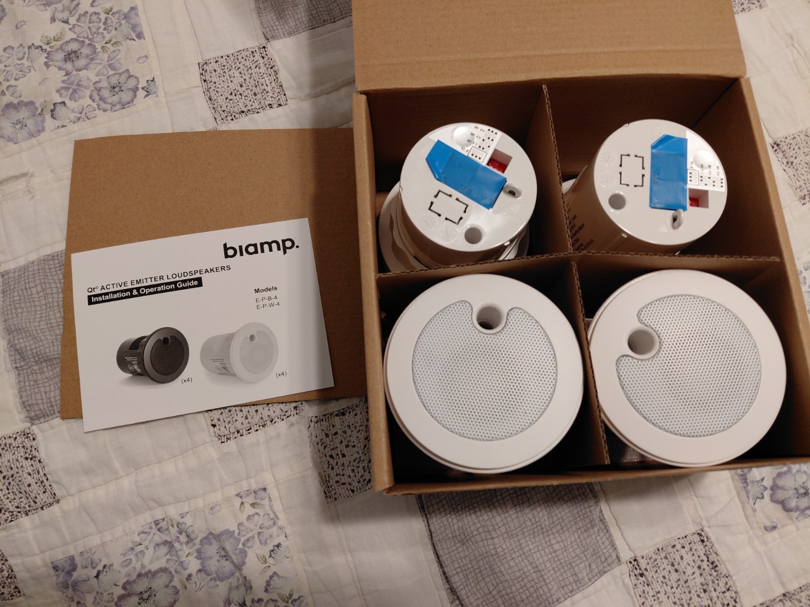 E-P-W-4 Biamp Cambridge Sound Masking Management Qt Emitter 4 pack no cables