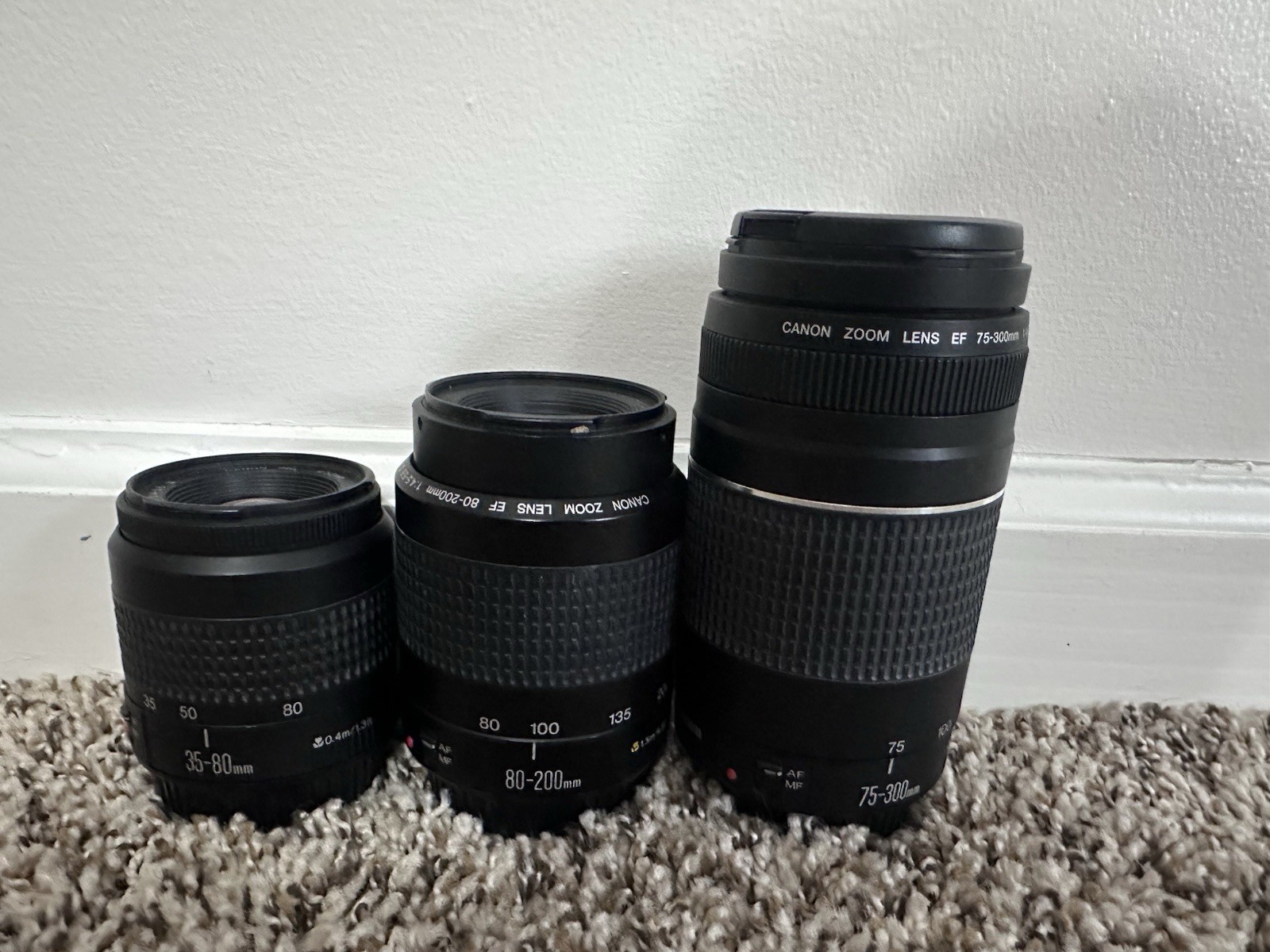 Canon Camera Zoom Lens EF 75-300MM / 80-200MM /  & 35-80MM With Free Case