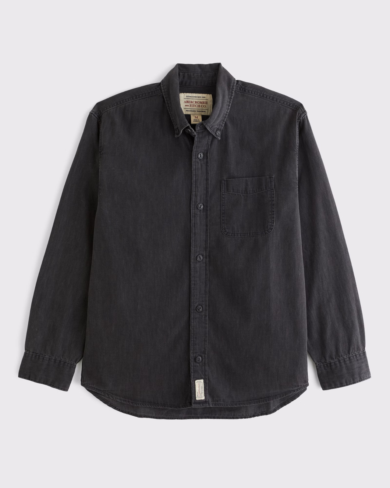 Men\'s Abercrombie & Fitch Denim Button-Up Shirt black wash Men\'s Abercrombie & Fitch Denim Button-Up Shirt black wash