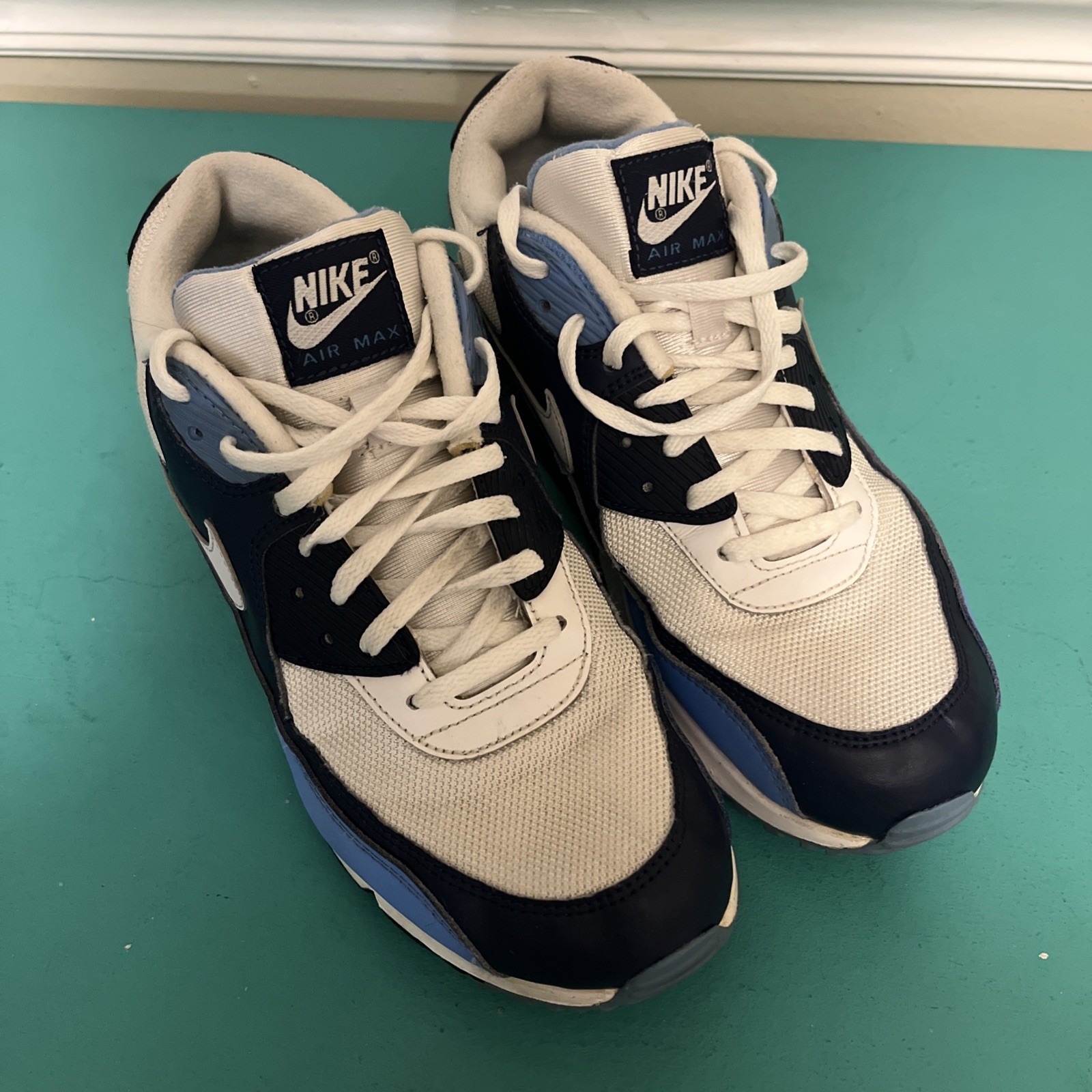 Nike Air Max 90 \'UNC\' AJ1285 105 GOAT Size 10 Michael Jordan Alma Mater ColorWay Nike Air Max 90 \'UNC\' AJ1285 105 GOAT Size 10 Michael Jordan Alma Mater ColorWay
