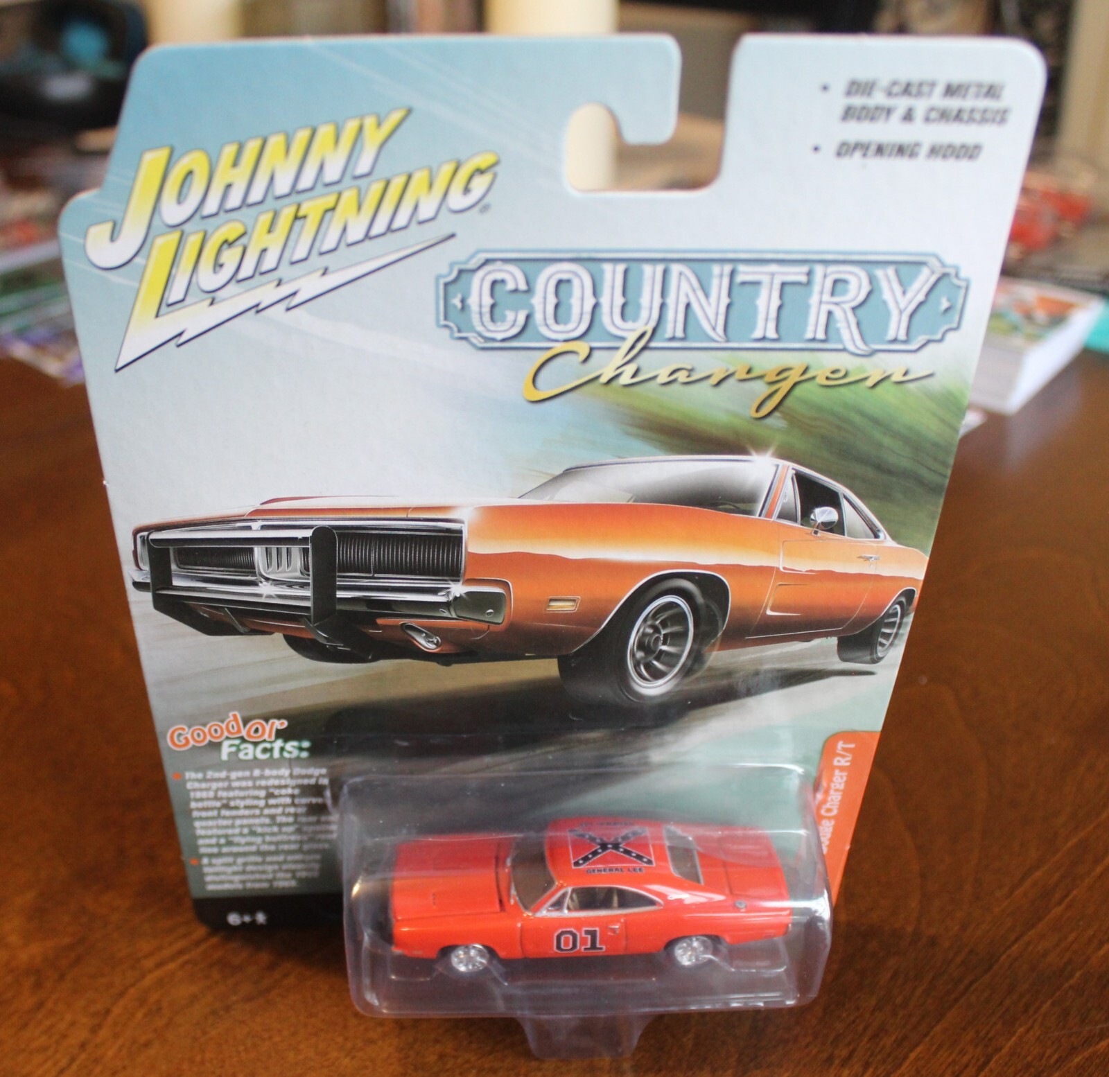 JOHNNY LIGHTNING Dukes of Hazzard 1969 DODGE CHARGER GENERAL LEE 1/64 IN PACKAGE JOHNNY LIGHTNING Dukes of Hazzard 1969 DODGE CHARGER GENERAL LEE 1/64 IN PACKAGE