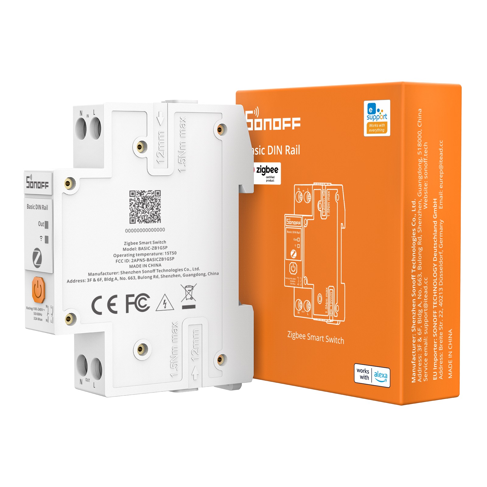 SONOFF 32A DIN Rail Smart Switch Zigbee 3.0 Circuit Breaker Energy Monitor Meter