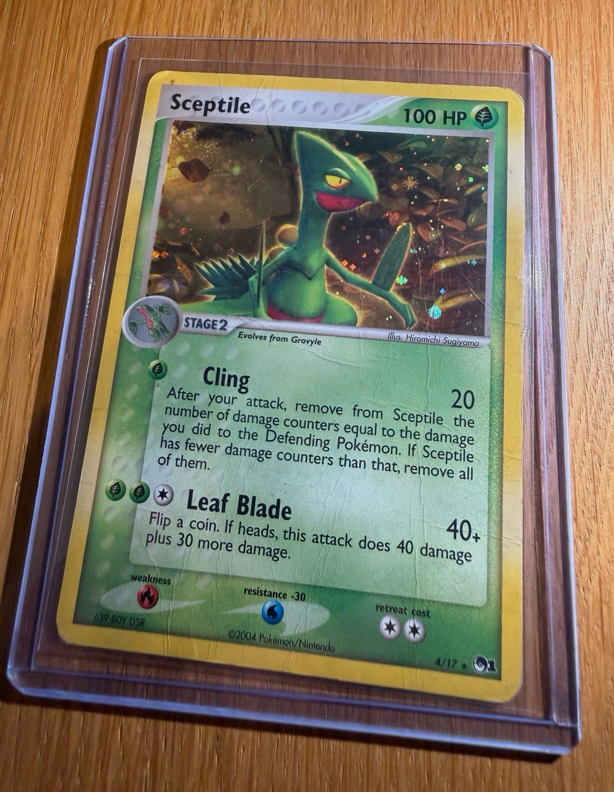 Nintendo Pokémon TCG Sceptile 4/97 EX Dragon Holo Rare 100 HP Stage 2 2004 Nintendo Pokémon TCG Sceptile 4/97 EX Dragon Holo Rare 100 HP Stage 2 2004