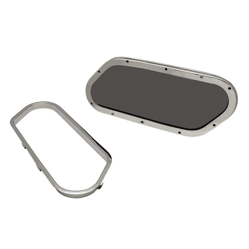 Bomar Boat Portlight Window Y317STBFX-.75SA | 18 x 6 3/8 Stainless