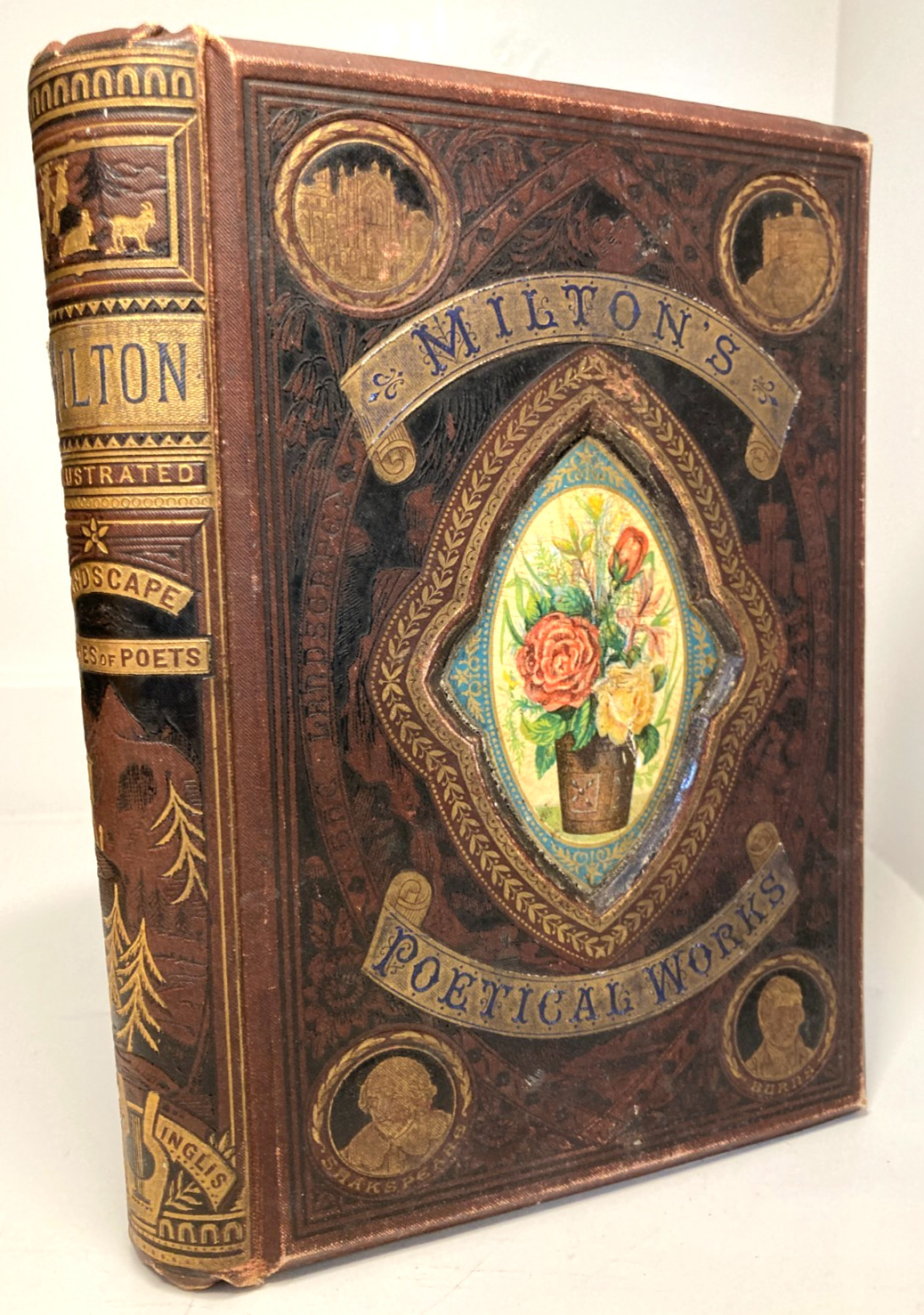 John Milton Poetical Works with Life Illustrated Gall & Inglis Victorian 1800s