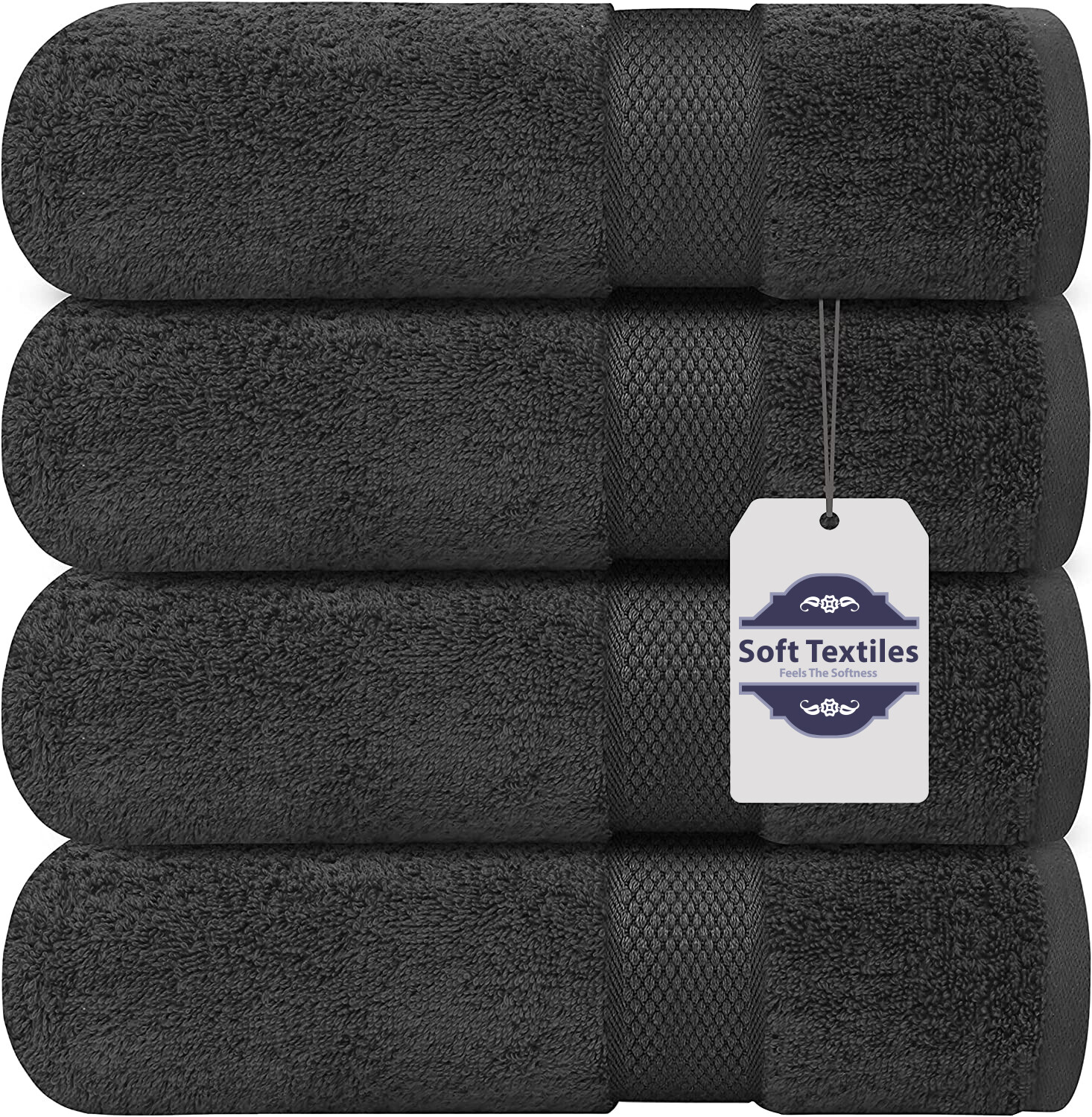 Extra Large Bath Towels Pack of 4 100% Cotton 27