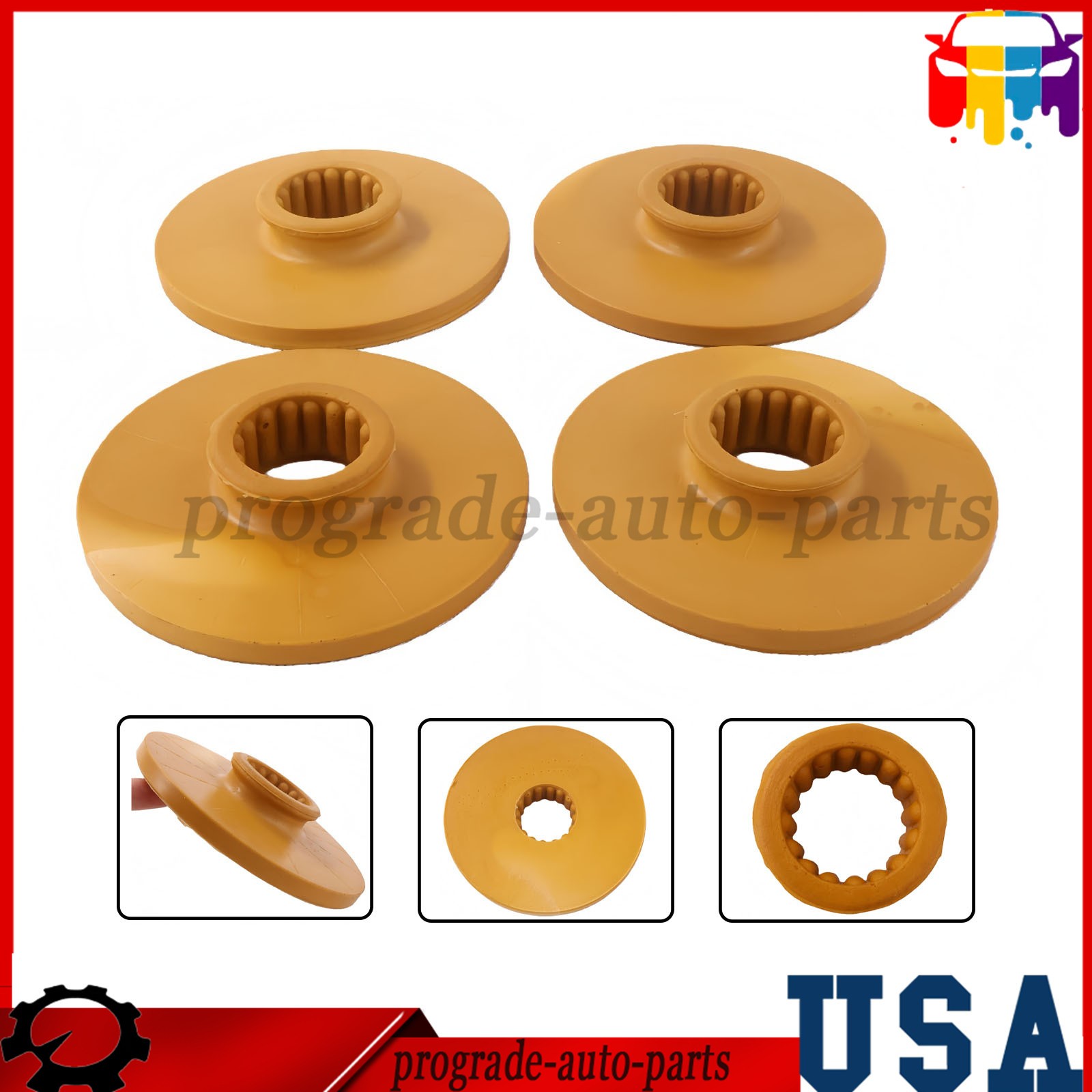 4PC Rear Coil Spring Insulator For 13-22 Buick Encore Chevy Trax 1.4L 13330714