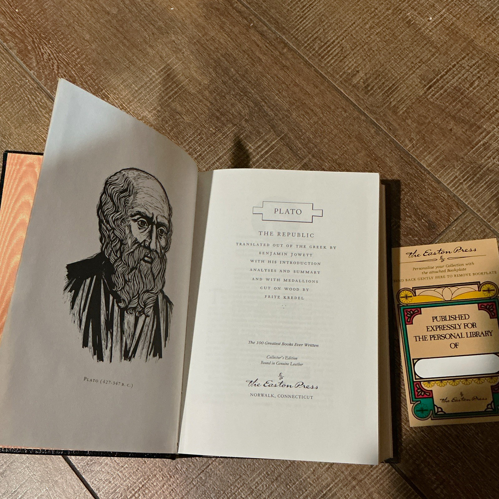 The Easton Press The Republic HC Plato 100 Greatest Books Coll Ed 1993