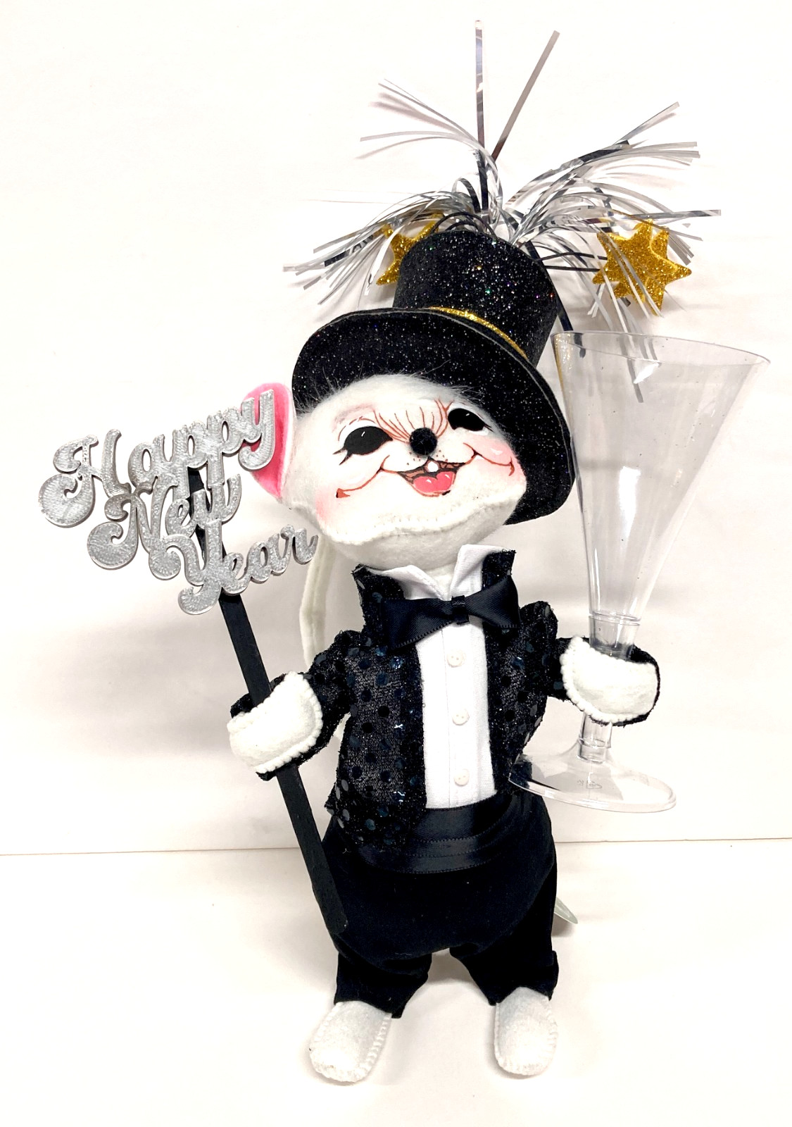 Annalee New Year Toast Mouse 2023 Limited Edition Doll Plush 8 inch Annalee New Year Toast Mouse 2023 Limited Edition Doll Plush 8 inch
