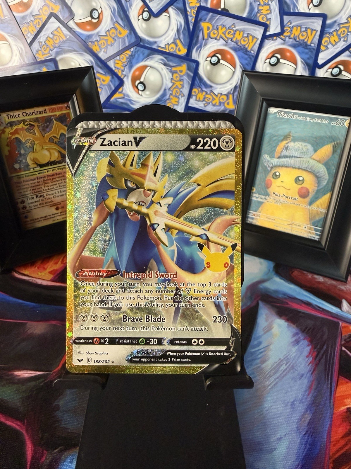 The Pokémon Company Zacian V 138/202 Swsh01 Sword & Shield Holo Ultra Rare EN The Pokémon Company Zacian V 138/202 Swsh01 Sword & Shield Holo Ultra Rare EN