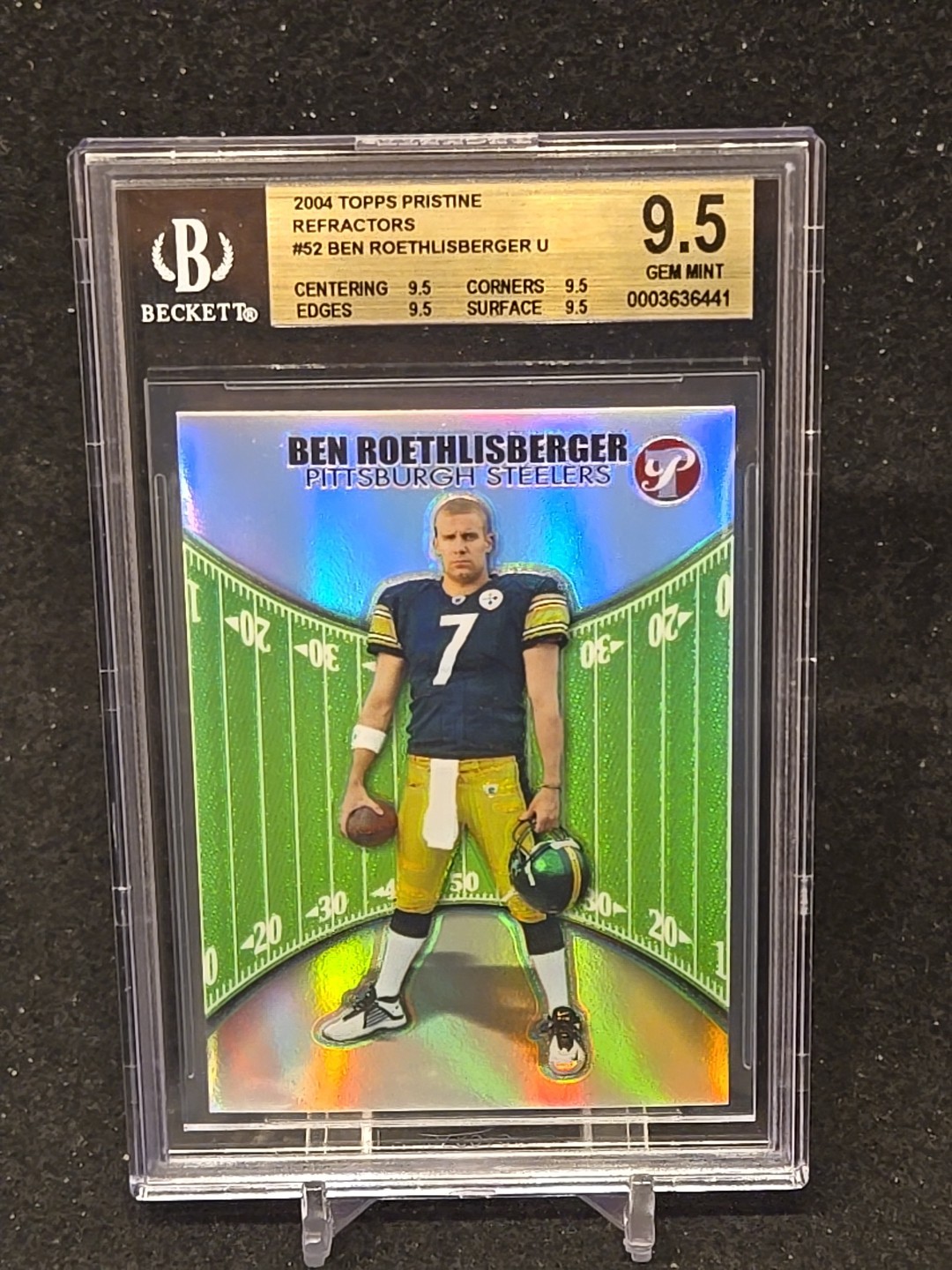 Ben Roethlisberger 2004 Topps Pristine #52 Refractor 144/499 BGS 9.5 Rookie RC