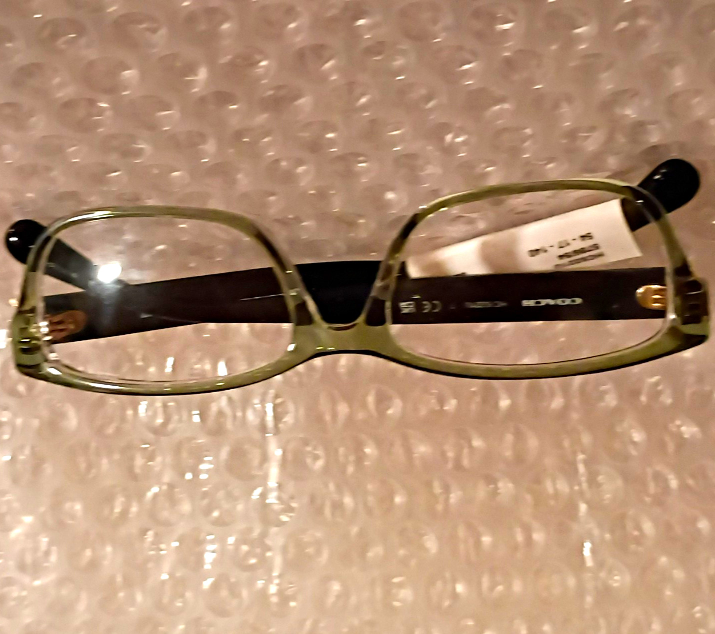 Coach HC6221U 5786 Transparent Green Rectangle Full Rim Plastic Frames 54-17 140 Coach HC6221U 5786 Transparent Green Rectangle Full Rim Plastic Frames 54-17 140