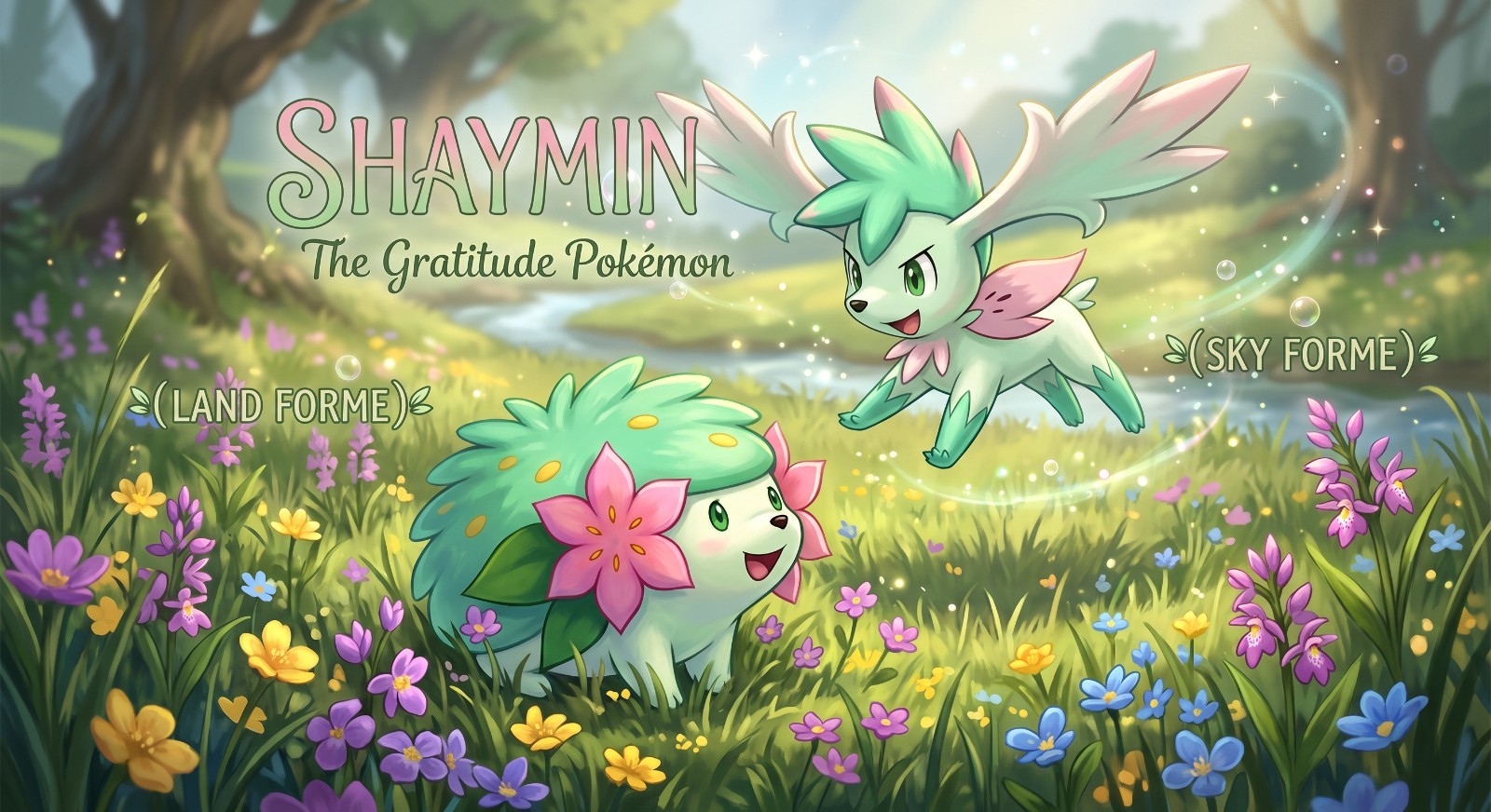 Shiny Shaymin Oak\'s Letter Pokemon Home/Pokemon SwSh/Pokemon SV