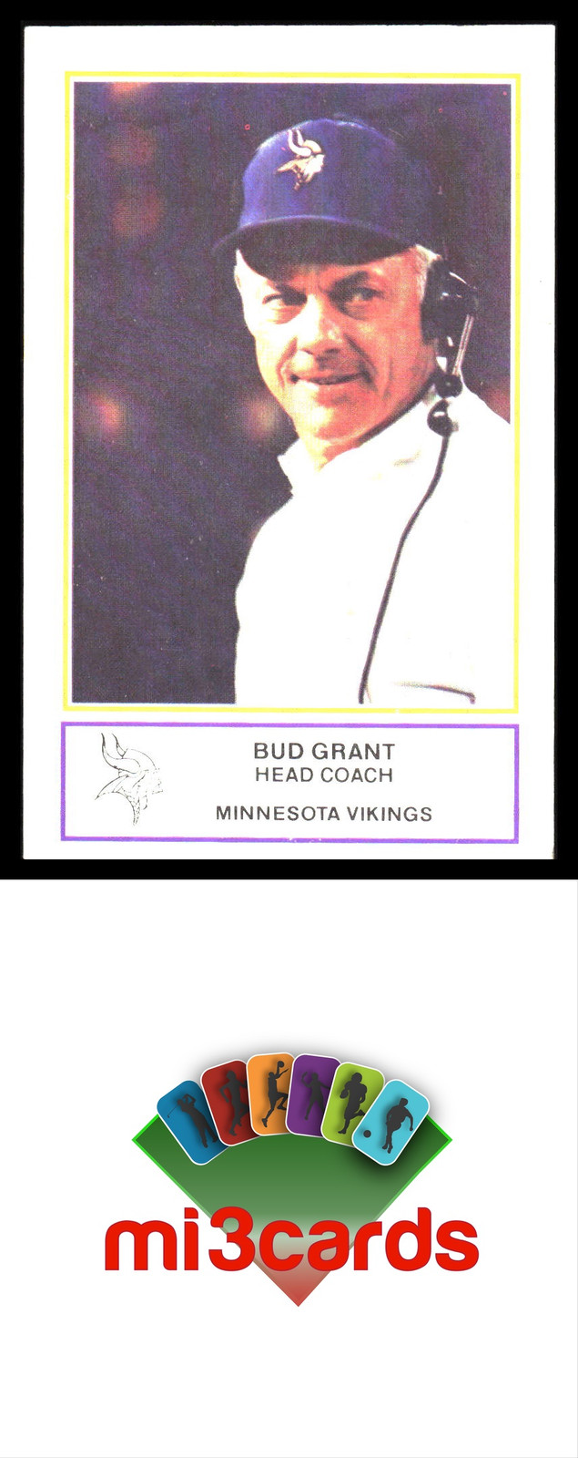 1983 Minnesota Vikings Police #8 Bud Grant Football Card