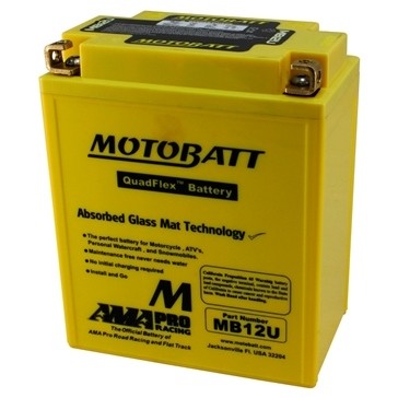 Motobatt MB12U Quadflex AGM 12V Battery - MB12U
