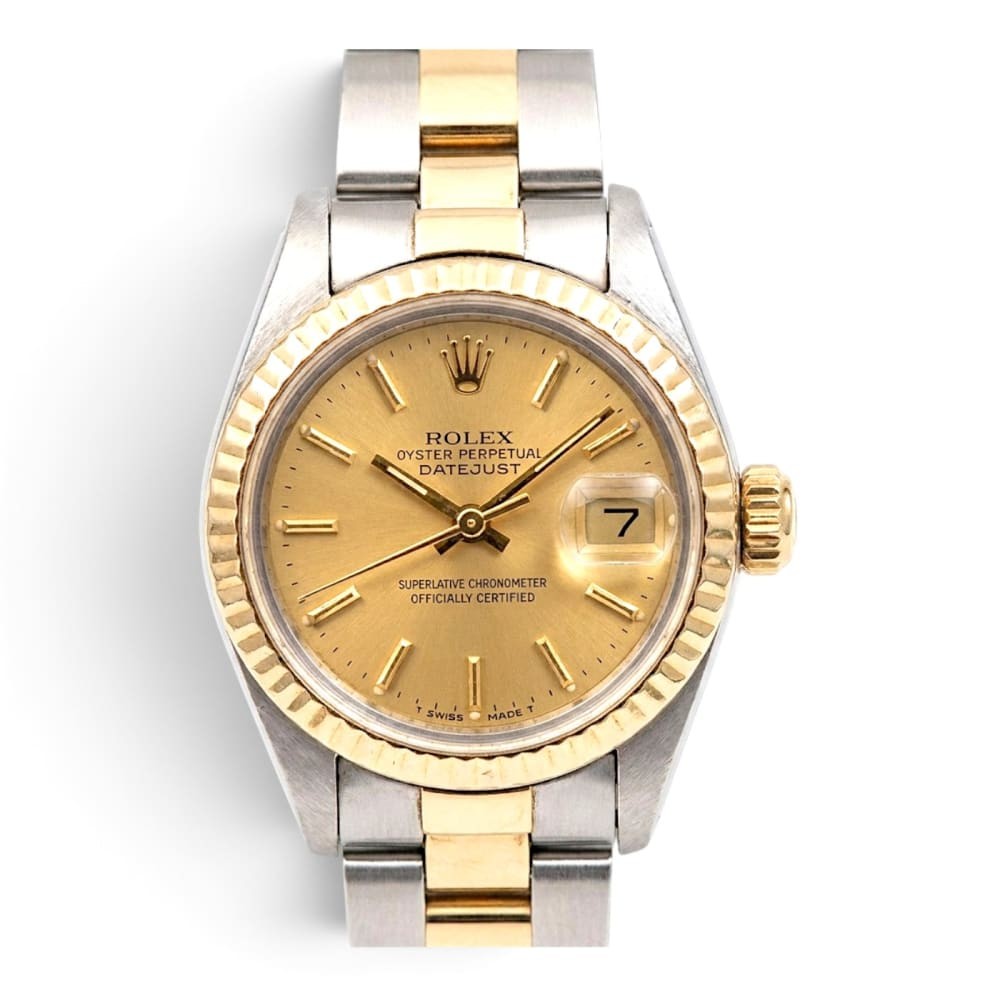 Rolex Ladies Datejust 26 mm Two Tone Champagne Oyster Automatic Watch 6917 1981