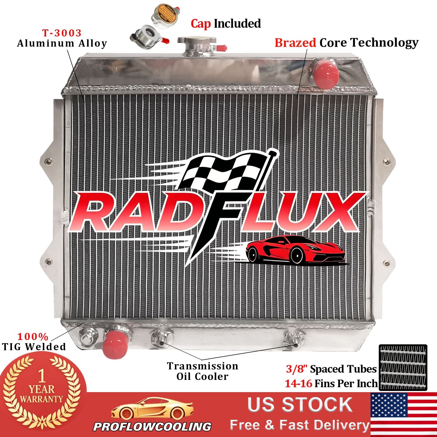 #91402-24300 Radiator Fits Caterpillar CAT Mitsubishi Forklift GP18K GP20K GP25K