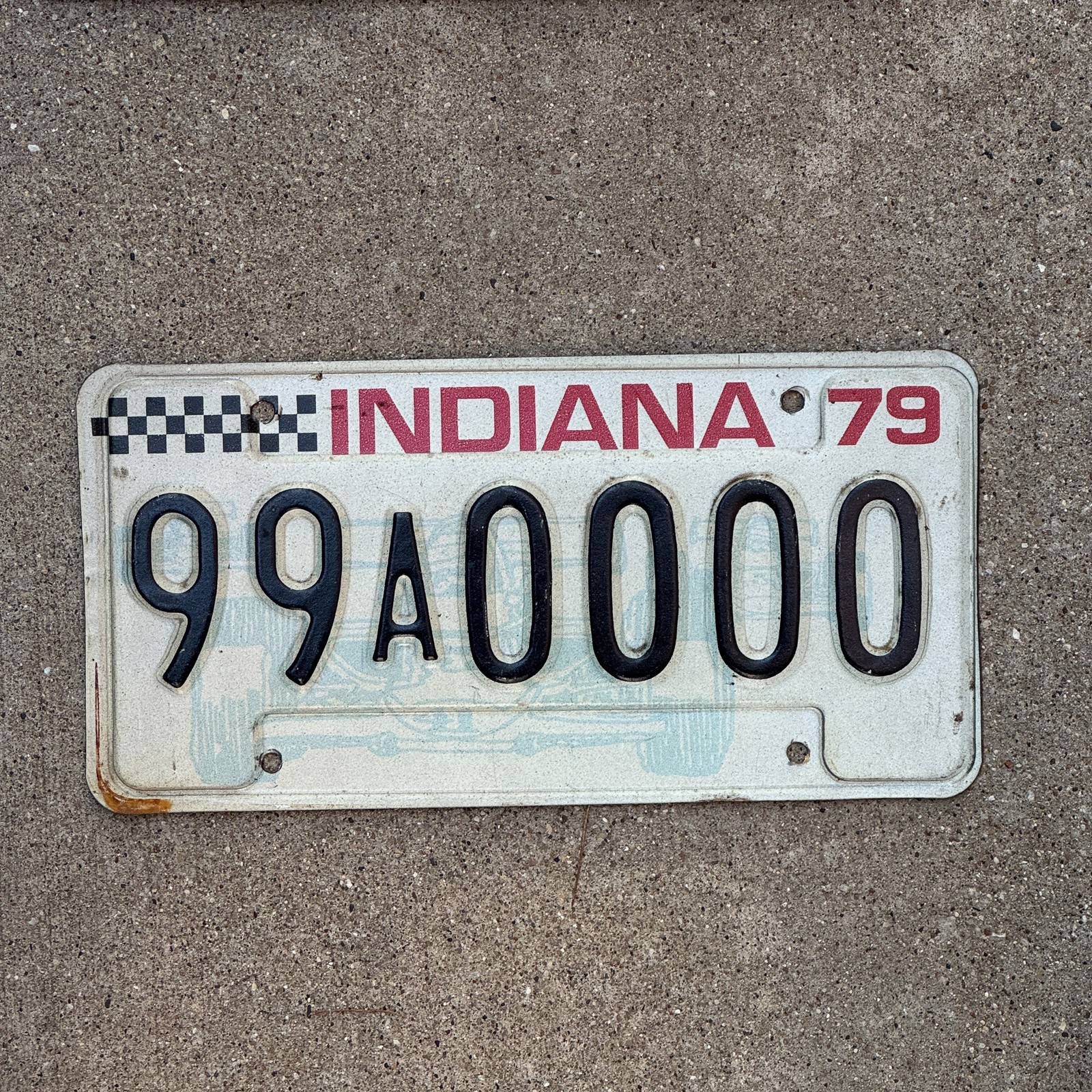 1979 Indiana Sample License Plate Auto Tag 2 Garage Decor 99A0000