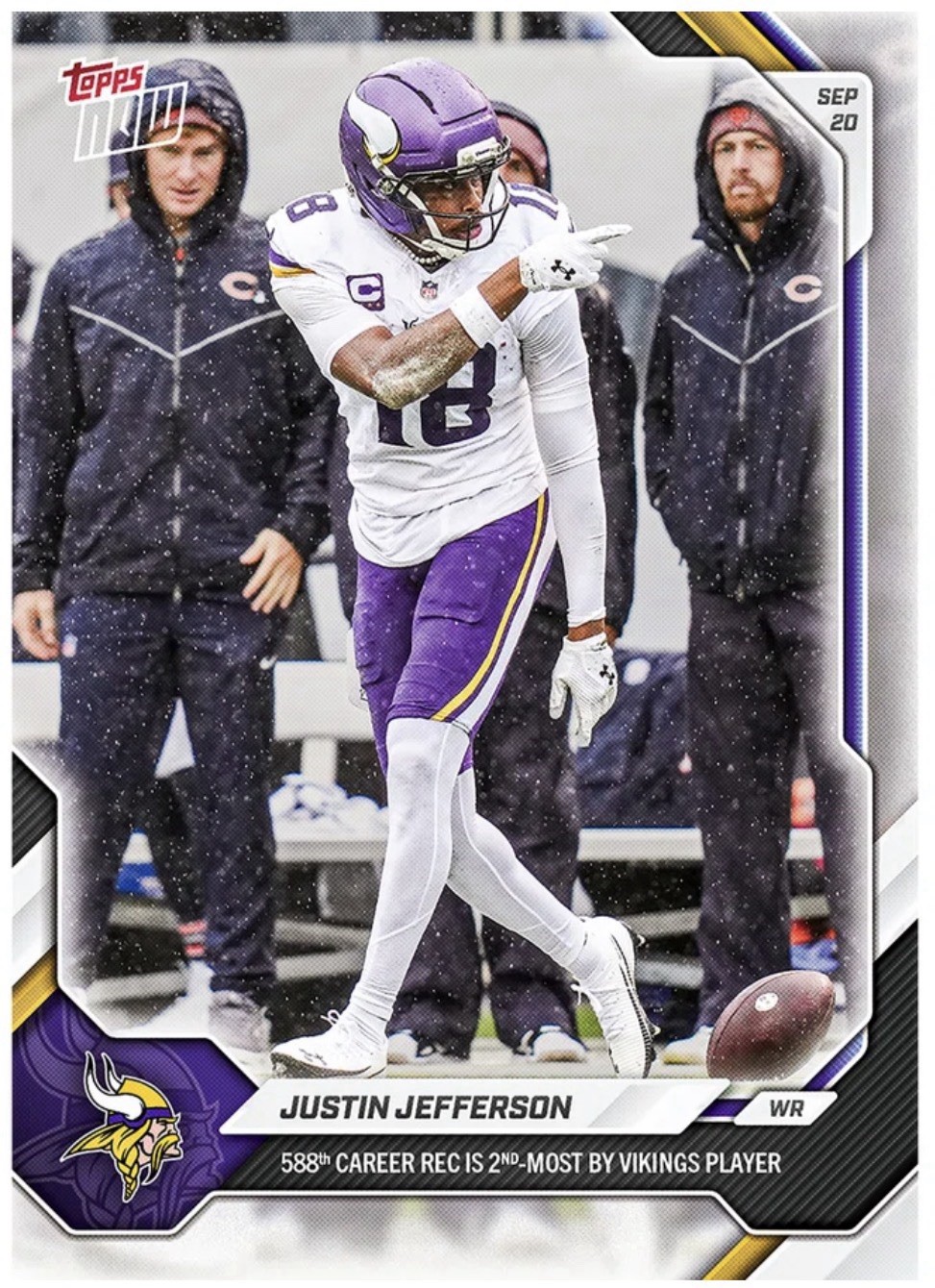 Justin Jefferson - 2026-27 NFL Topps NOW Card 22 Presale Minnesota Vikings
