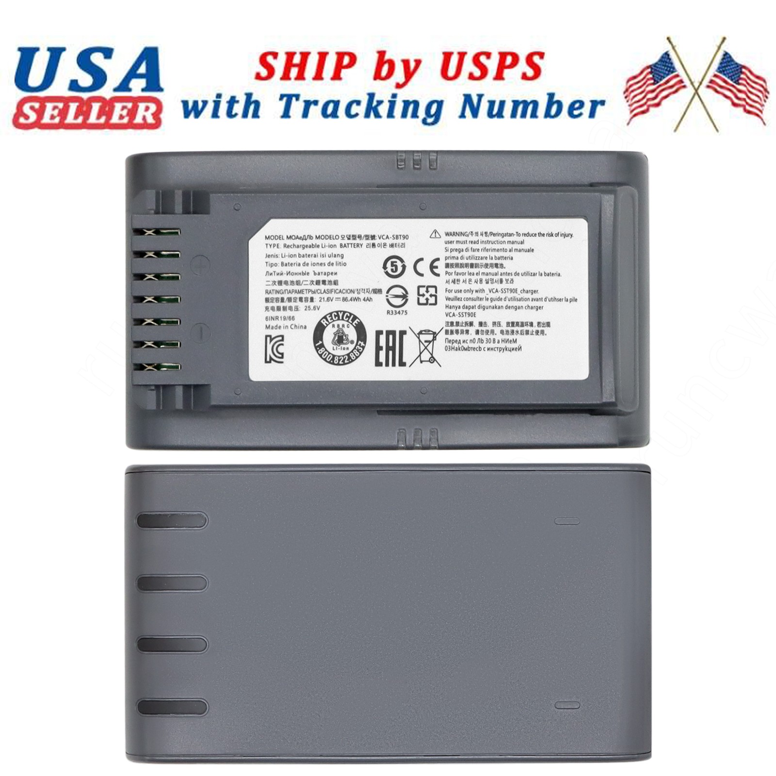 Battery VCA-SBT90 For Samsung VS9000 JET90 JET75 VCA-SBT90 Vacuum Cleaners