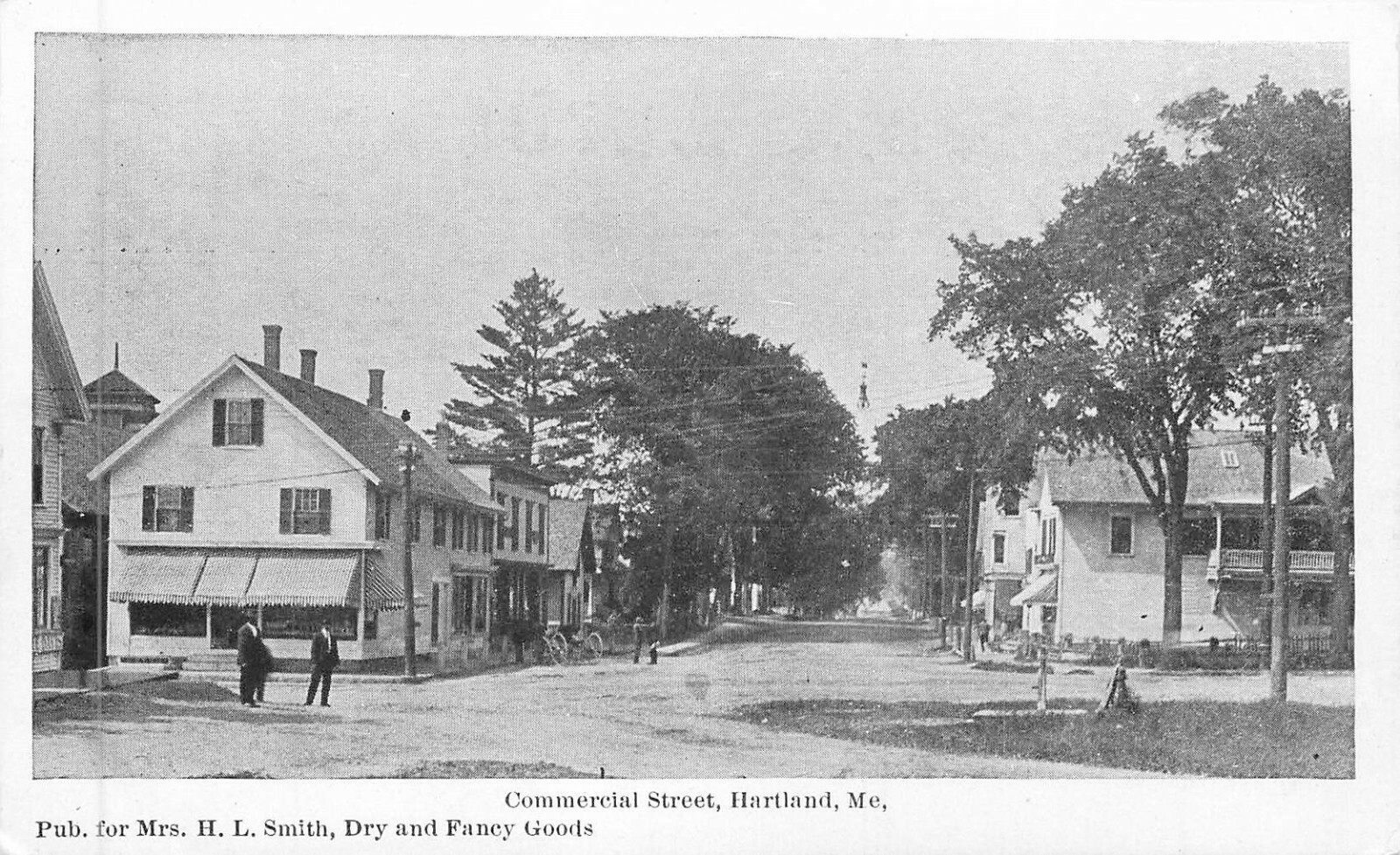 HARTLAND MAINE COMMERCIAL STREET PRE-07 POSTCARD