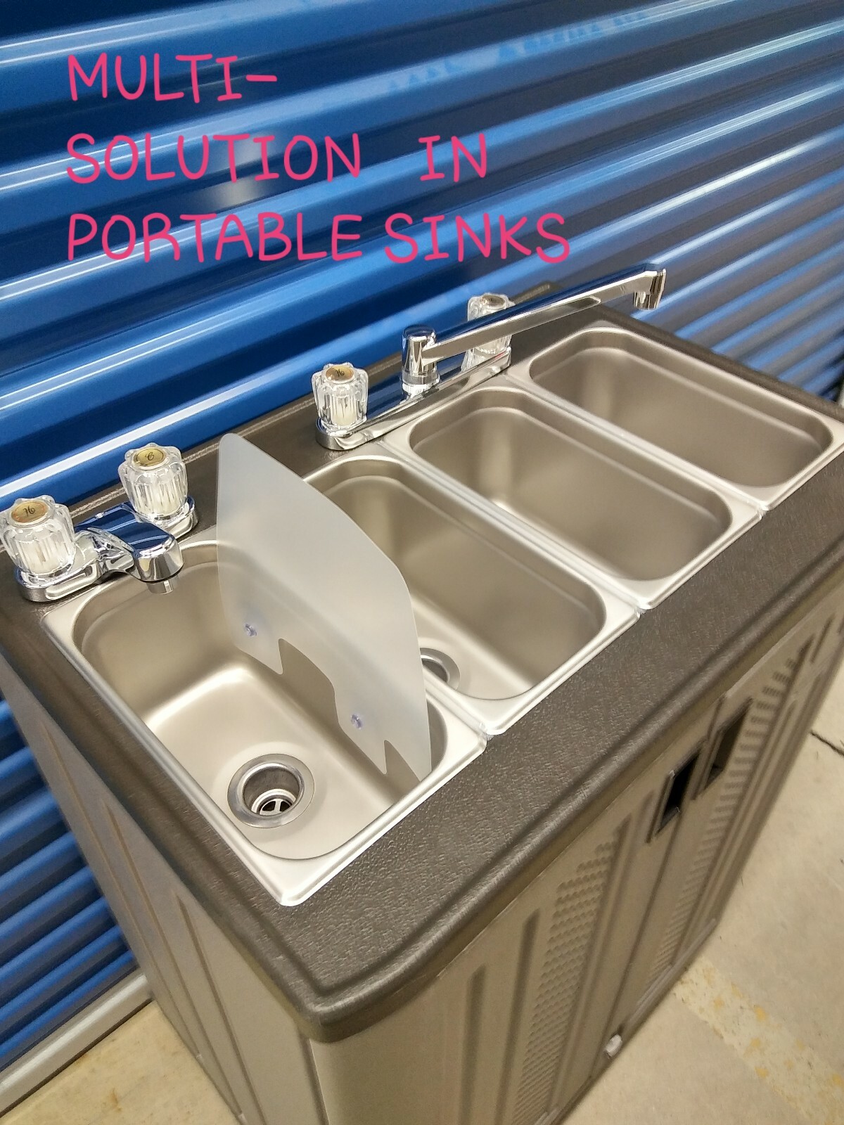 Portable Sink Mobile Concession 4 - compartment Hot Water w/Hand Wash Sink