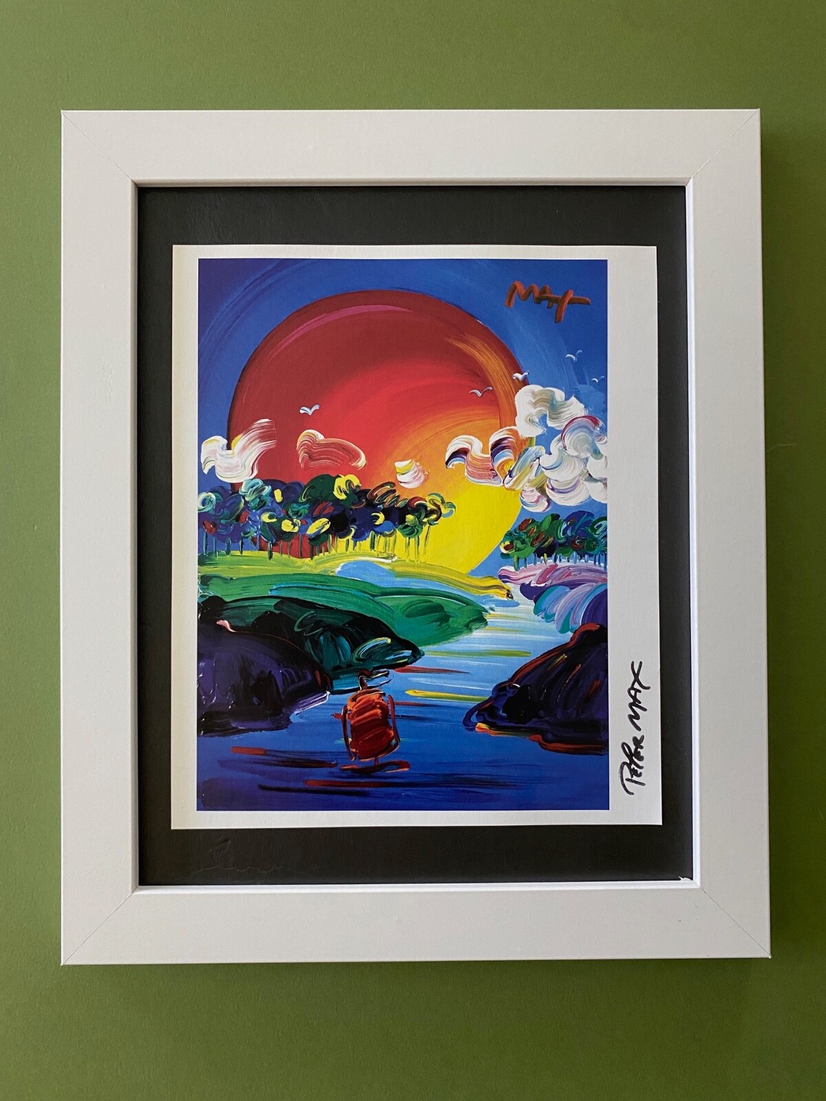 PETER MAX COLORFUL SIGNED POP ART PRINT PROFESSIONALLY FRAMED READY TO HANG PETER MAX COLORFUL SIGNED POP ART PRINT PROFESSIONALLY FRAMED READY TO HANG