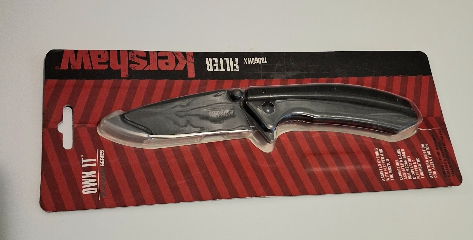 Kershaw Filter 1306BW Assisted Open Pocket Knife New In Clam Pack Kershaw Filter 1306BW Assisted Open Pocket Knife New In Clam Pack