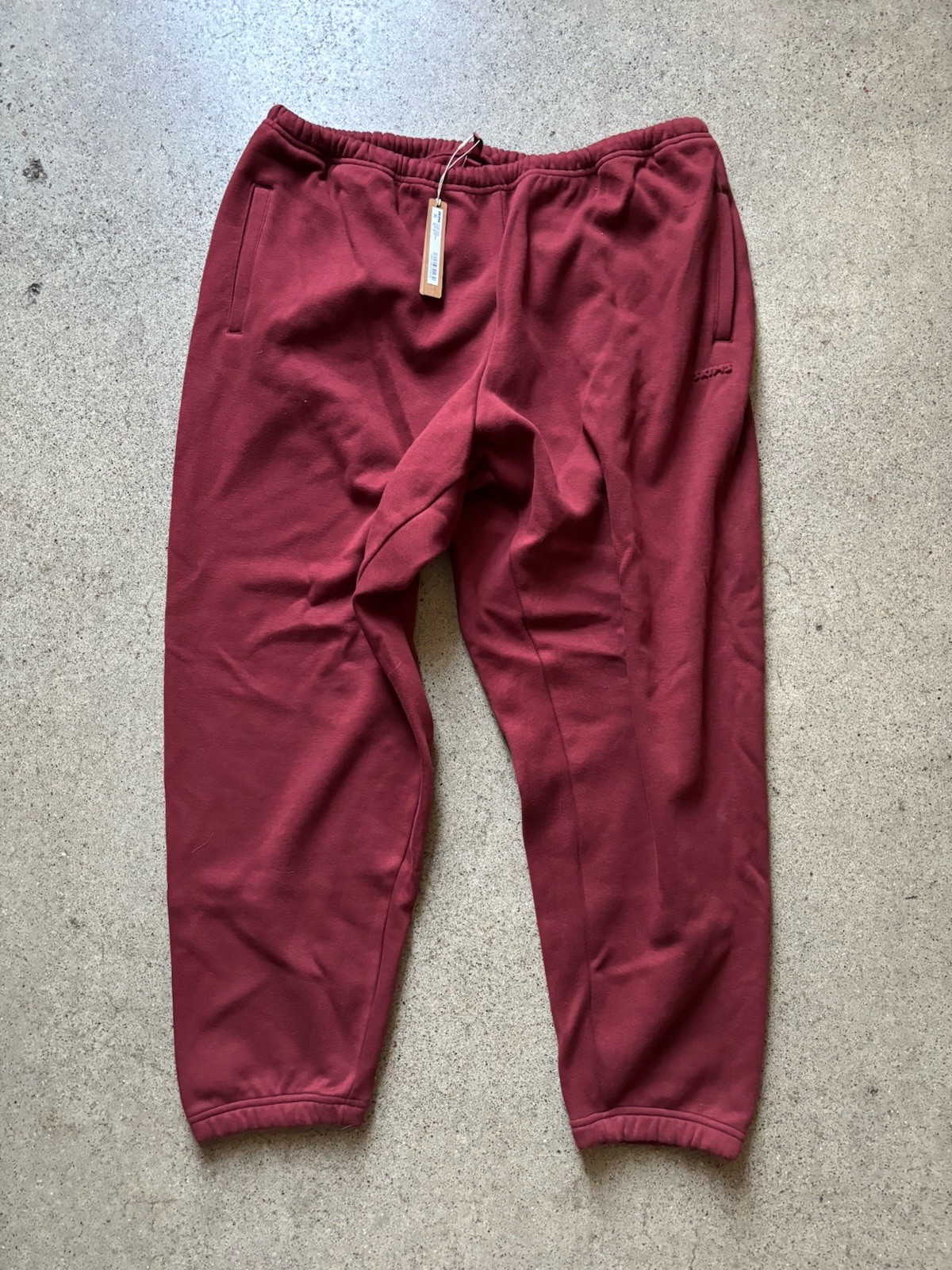 SKIMS Limited Edition Cotton Fleece Classic Jogger Merlot Deep Red XL NWT