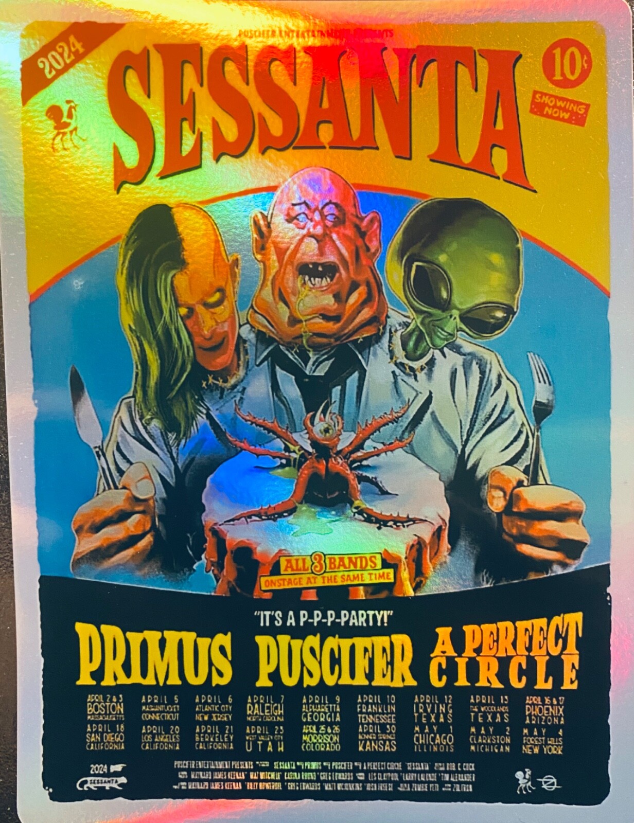 SESSANTA PRIMUS PUSCIFER APERFECT CIRCLE FOIL STICKER SESSANTA PRIMUS PUSCIFER APERFECT CIRCLE FOIL STICKER
