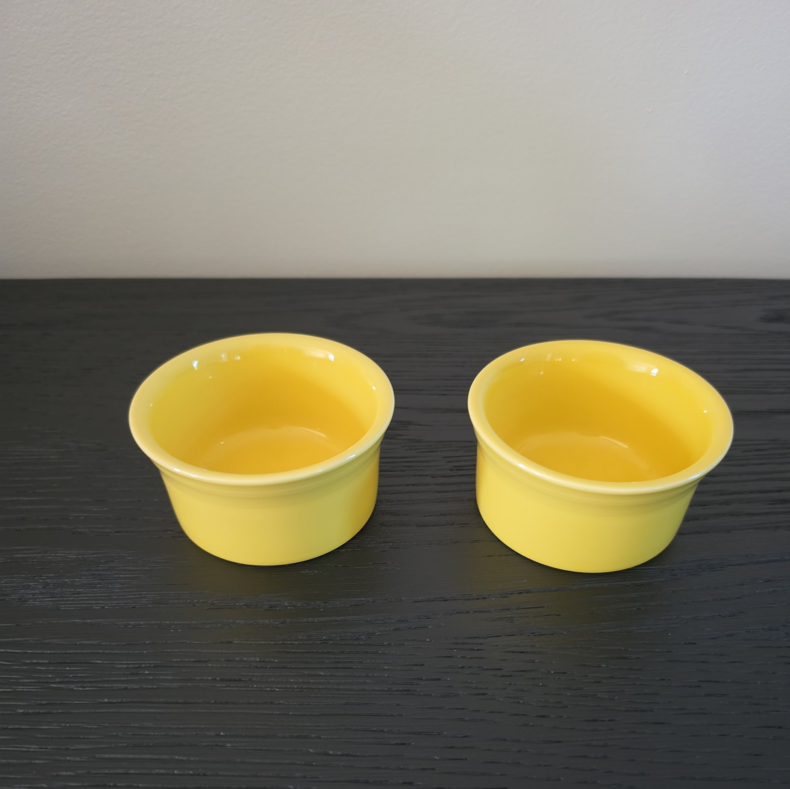 Fiestaware Sunflower Yellow  8 Oz  4 Inch  Ramekins Set Of 2