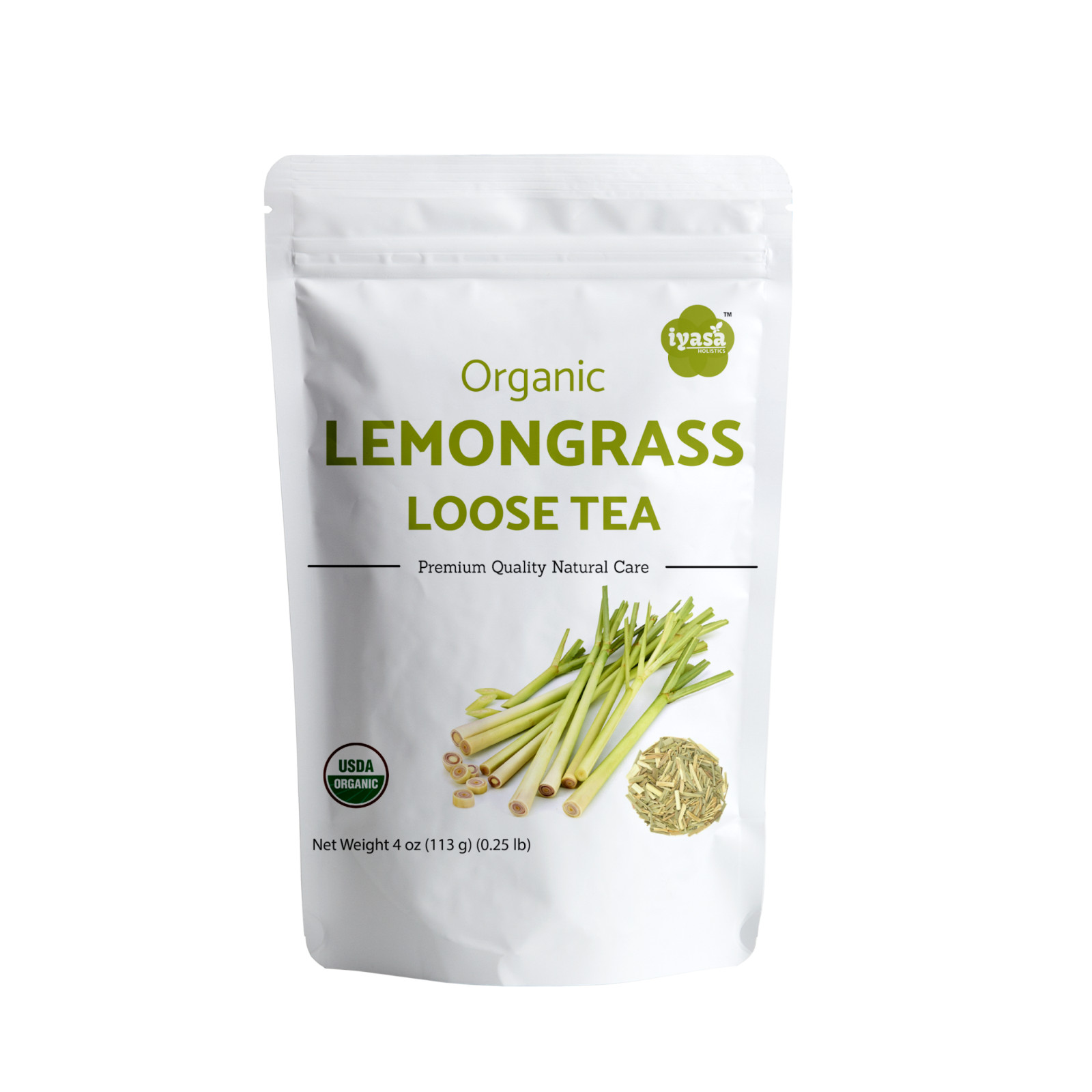 Organic Lemongrass Loose Tea Leave Cuts Lemon Grass  Green Herbal 4,8,16 oz FSH