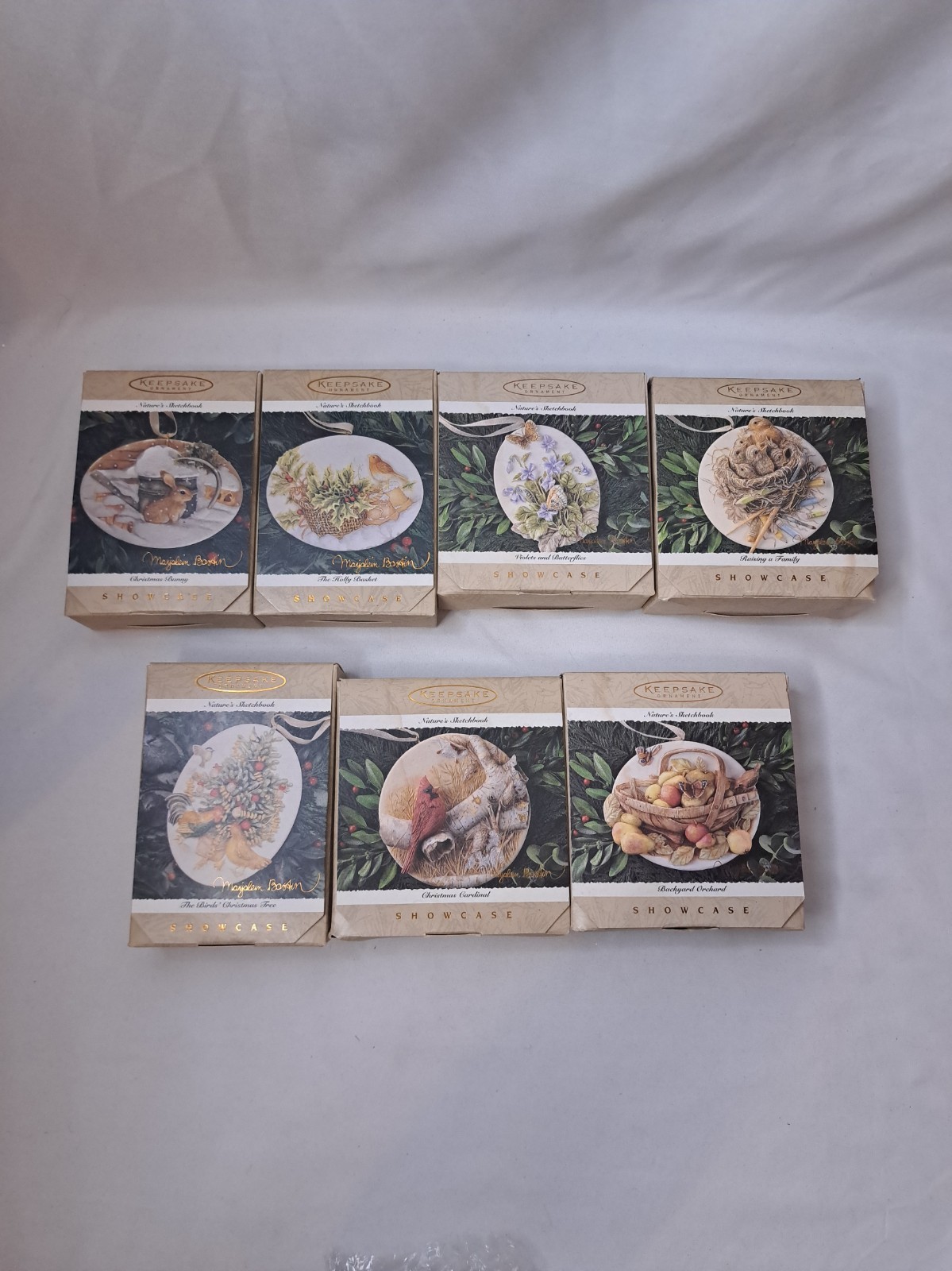 7 Hallmark Marjolein Bastin Nature's Sketchbook Showcase Keepsake Ornaments 7 Hallmark Marjolein Bastin Nature's Sketchbook Showcase Keepsake Ornaments