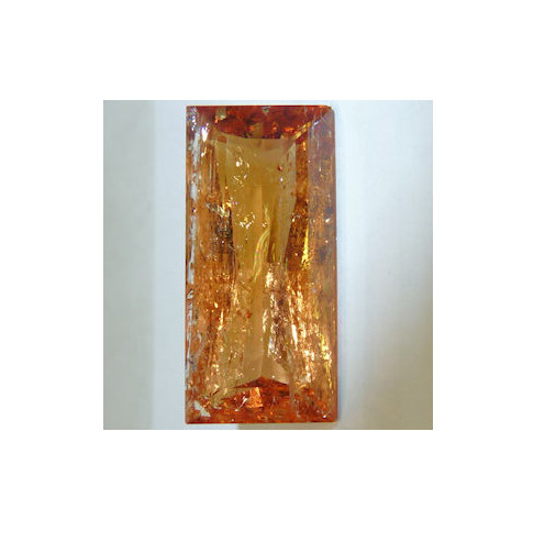 7.85ct Natural Fine Precious Imperial Topaz Emerald Barion Loose Brazil Unheated