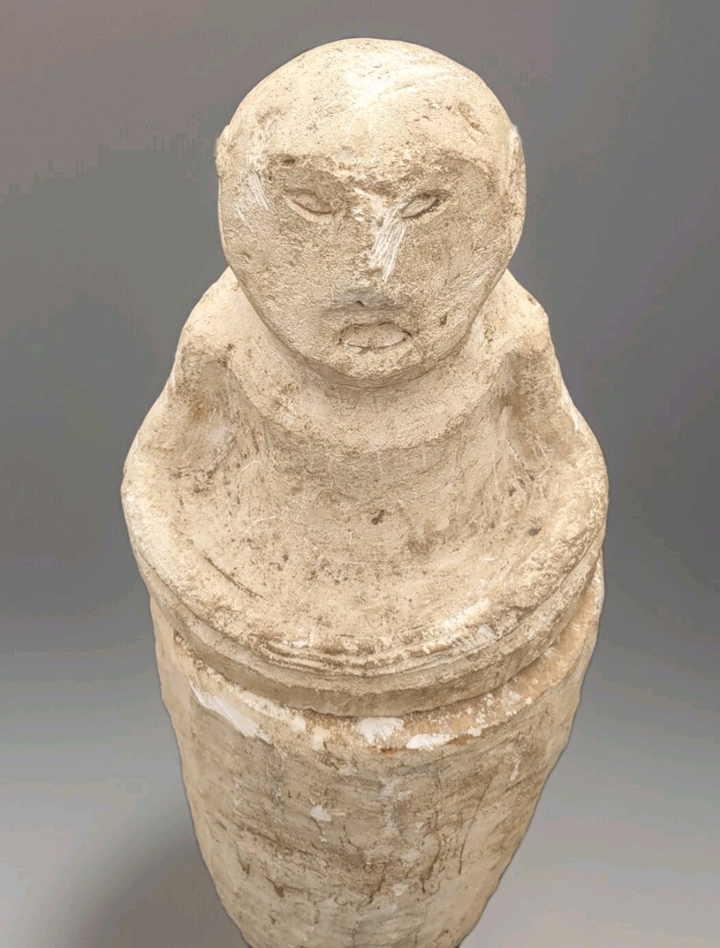 Large Ancient Antique Limestone Secondary Burial Urn, Phillipines, 35.25\