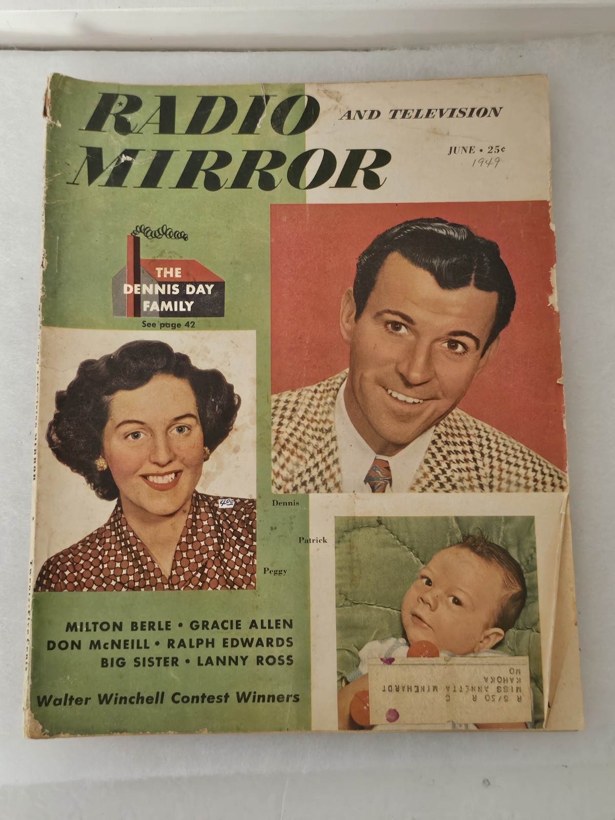 Rare Radio TV-Mirror Magazine June 1949 Dennis Day Gracie Allen Milton Berle Ads