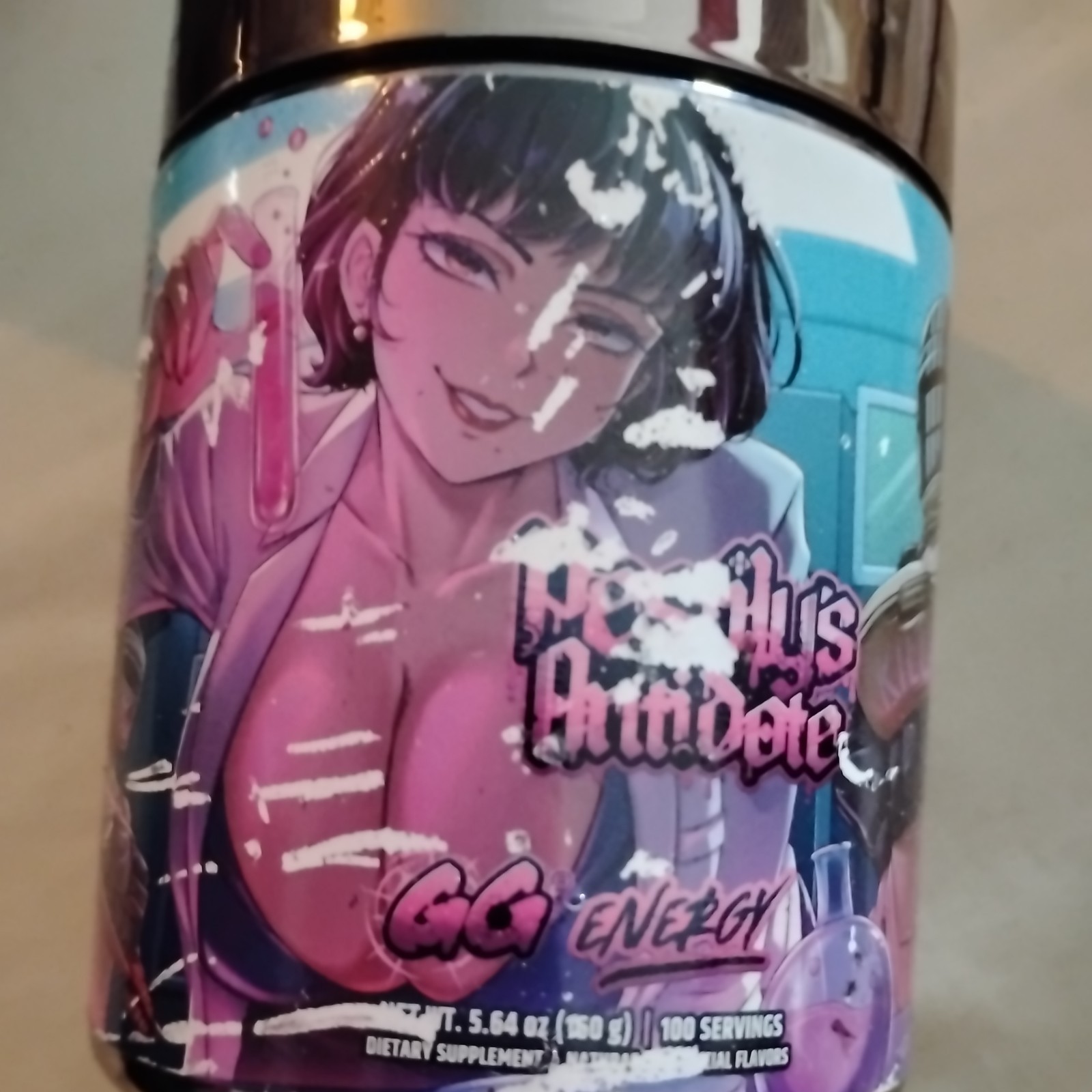 ✨DAMAGED LABEL SALE Gamer Supps Pestily\'s Antidote GG Energy Powder Waifu Anime