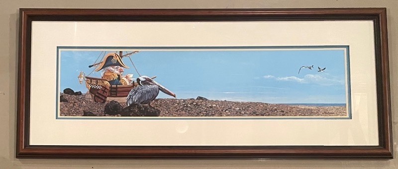 James Christensen print Waiting for the Tide- Fantasy Framed Signed #\'d Print