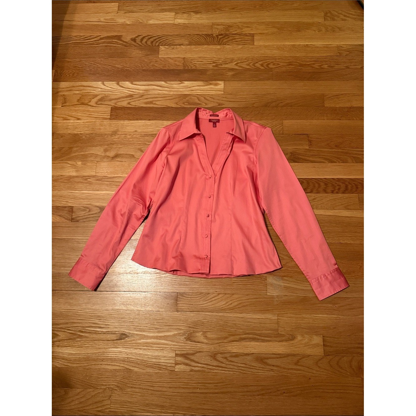 Talbots Coral Pink Button-Front Women\'s Shirt