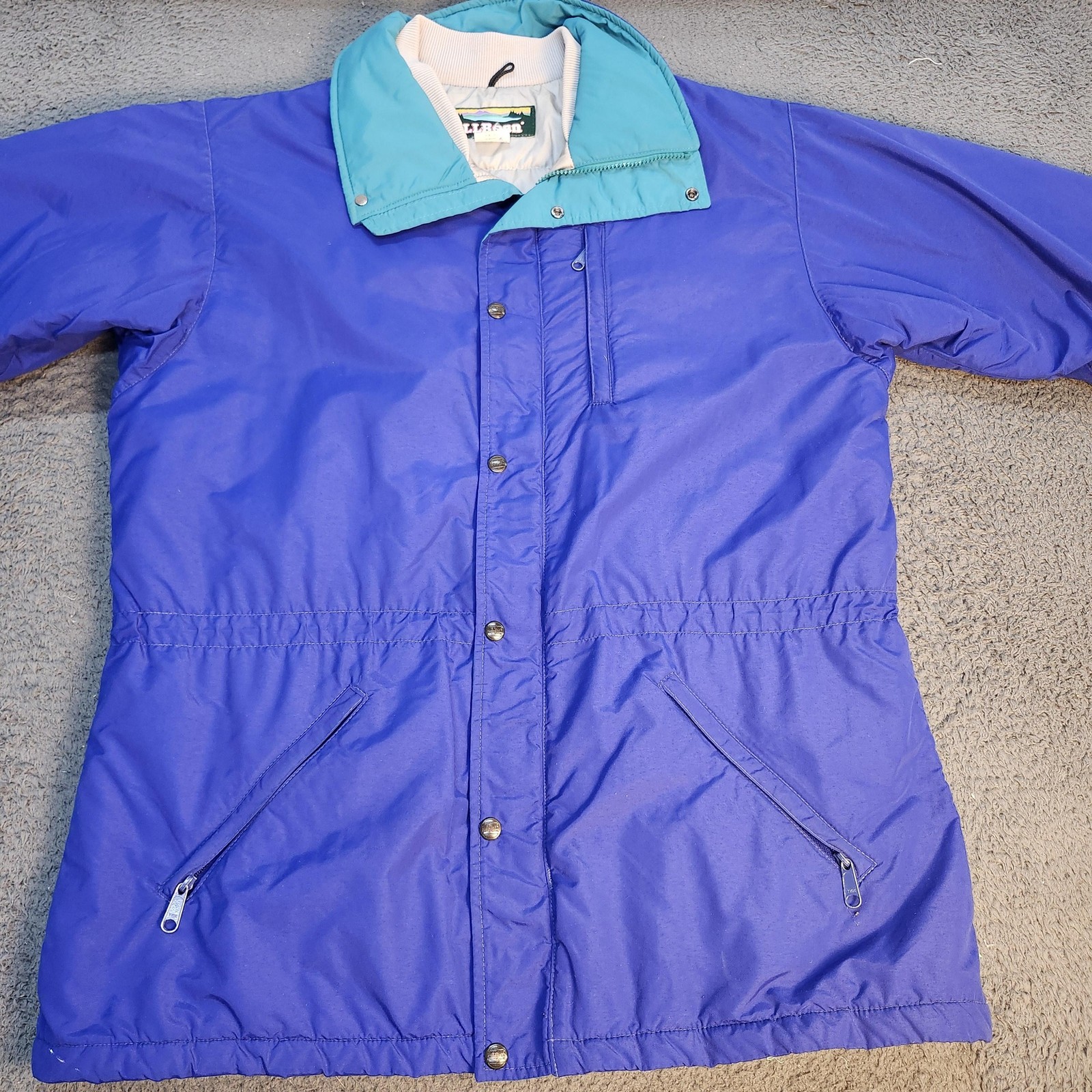 Vintage L.L. Bean Coat Mens Large Blue Baxter State Parka Insulated USA 80s