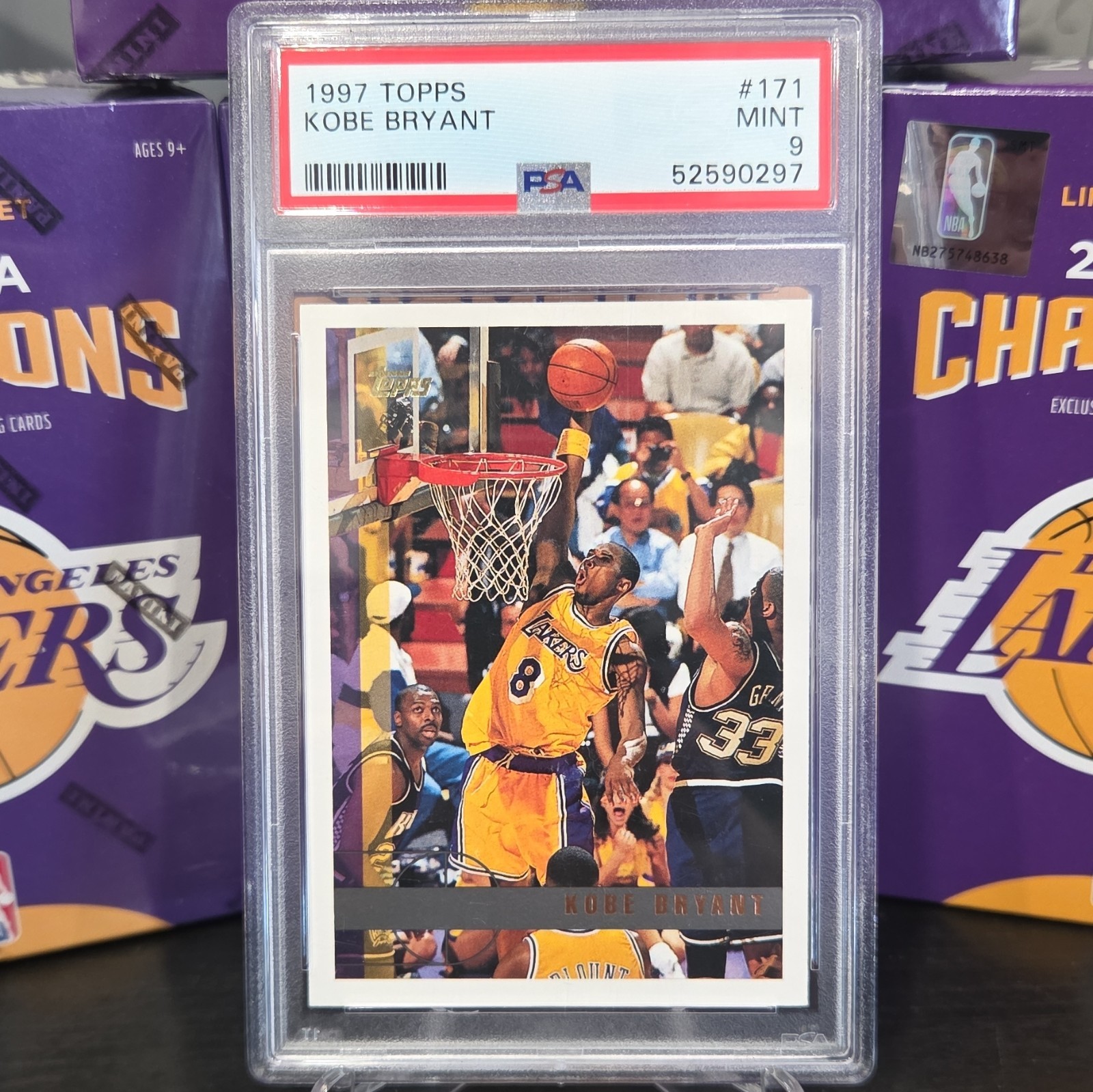 Topps 1997 Kobe Bryant Lakers #171 PSA 9 Mint Graded Basketball Card Rare