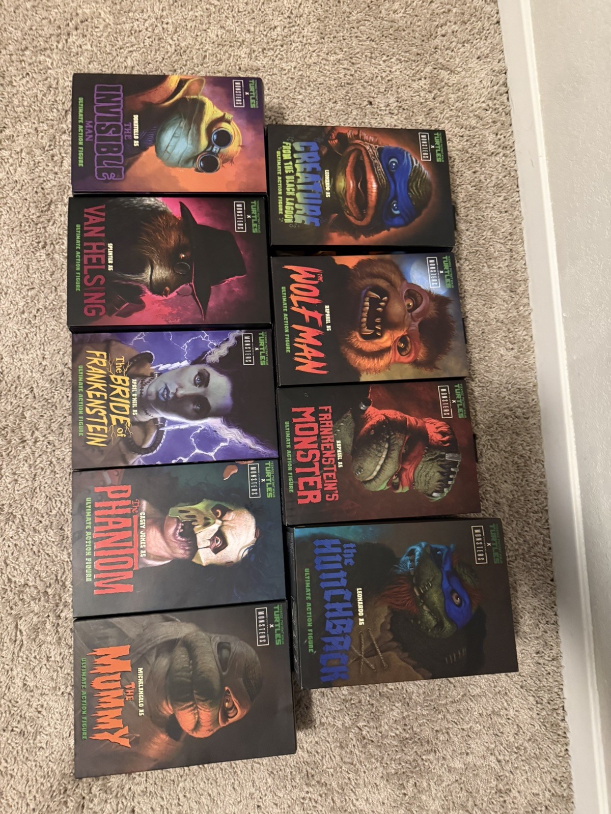 NECA Teenage Mutant Ninja Turtles x Universal Monsters Complete Set 