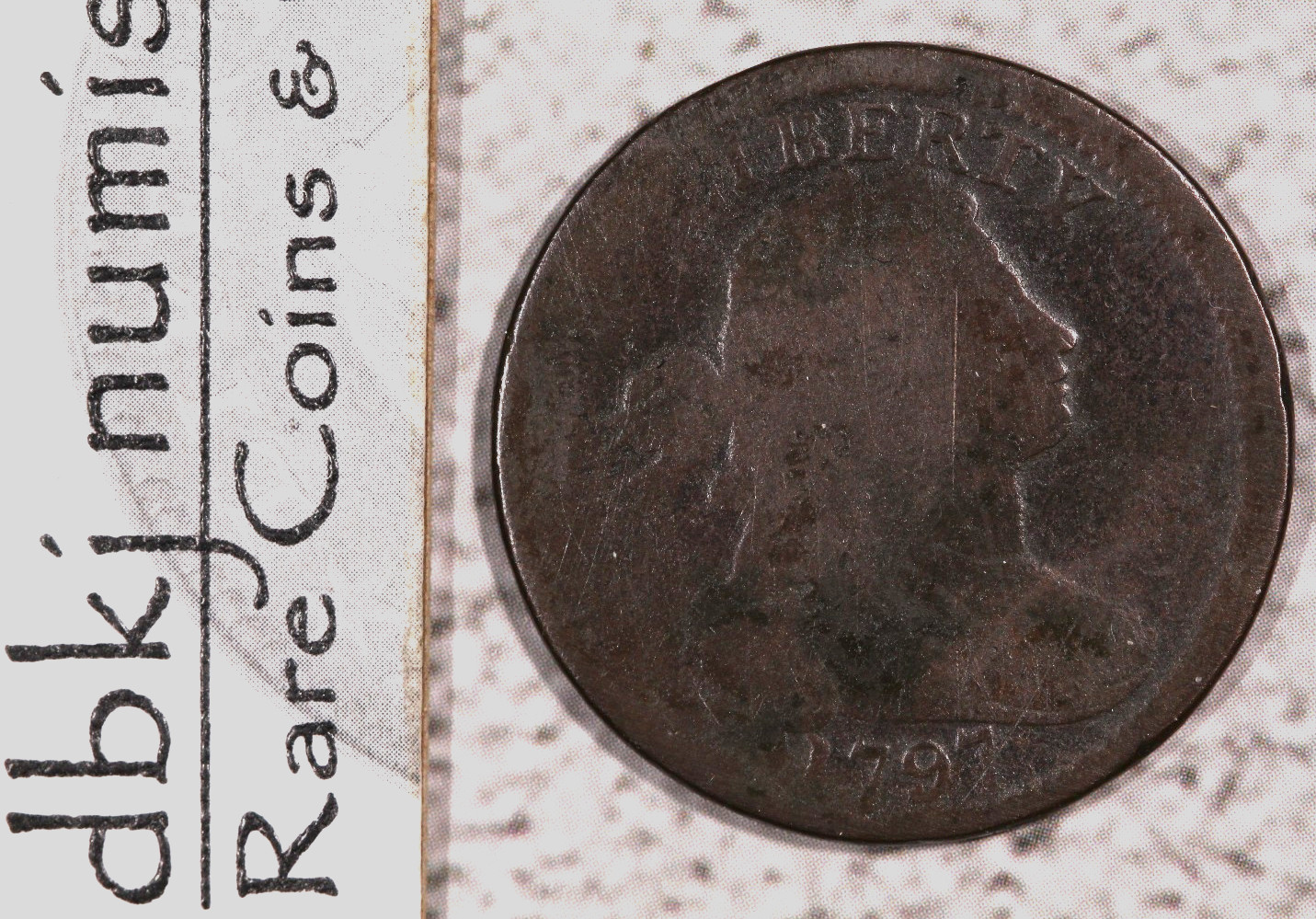 1797 - Draped Bust Large Cent 1¢ - Reverse of 1797 with Stems - AG to Fr